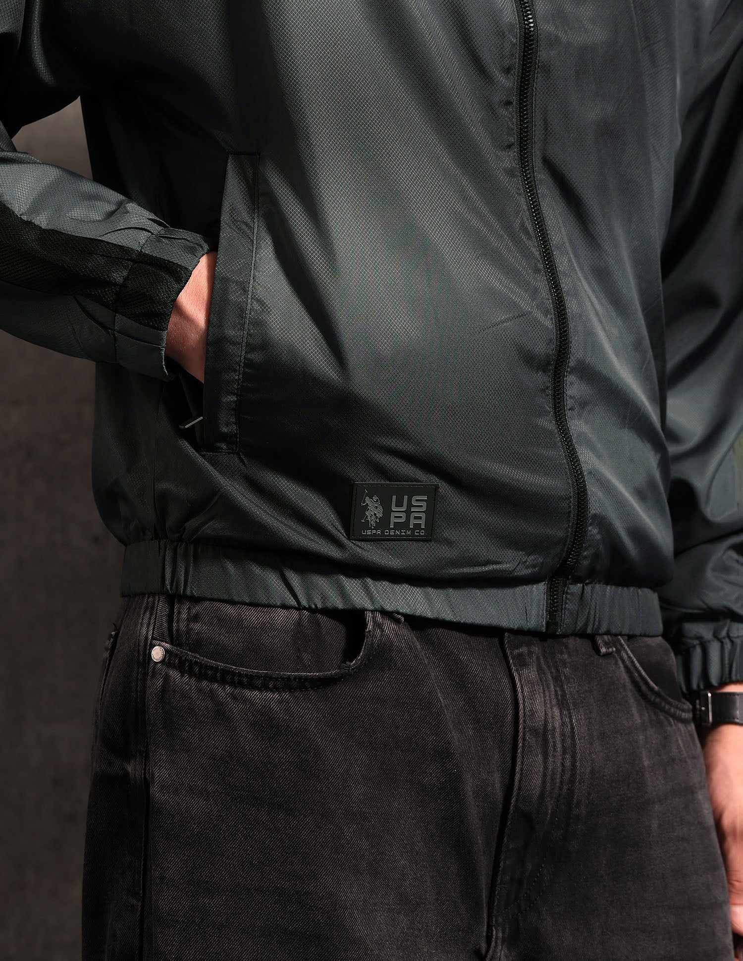 Black & Gold Regular Fit Jacket Dark Grey - U.S. POLO ASSN. | Large