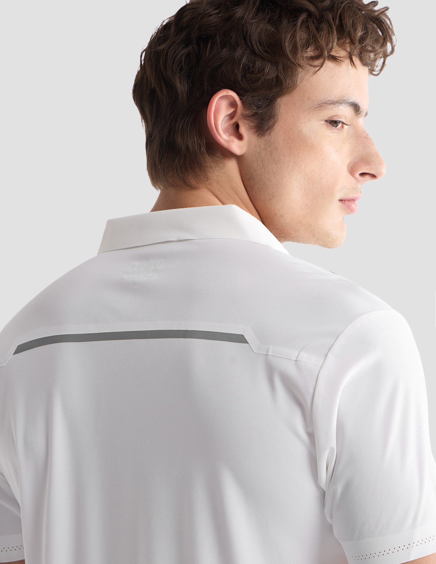 Solid Slim Fit Active Polo Shirt Off White - U.S. Polo Assn. India | Large