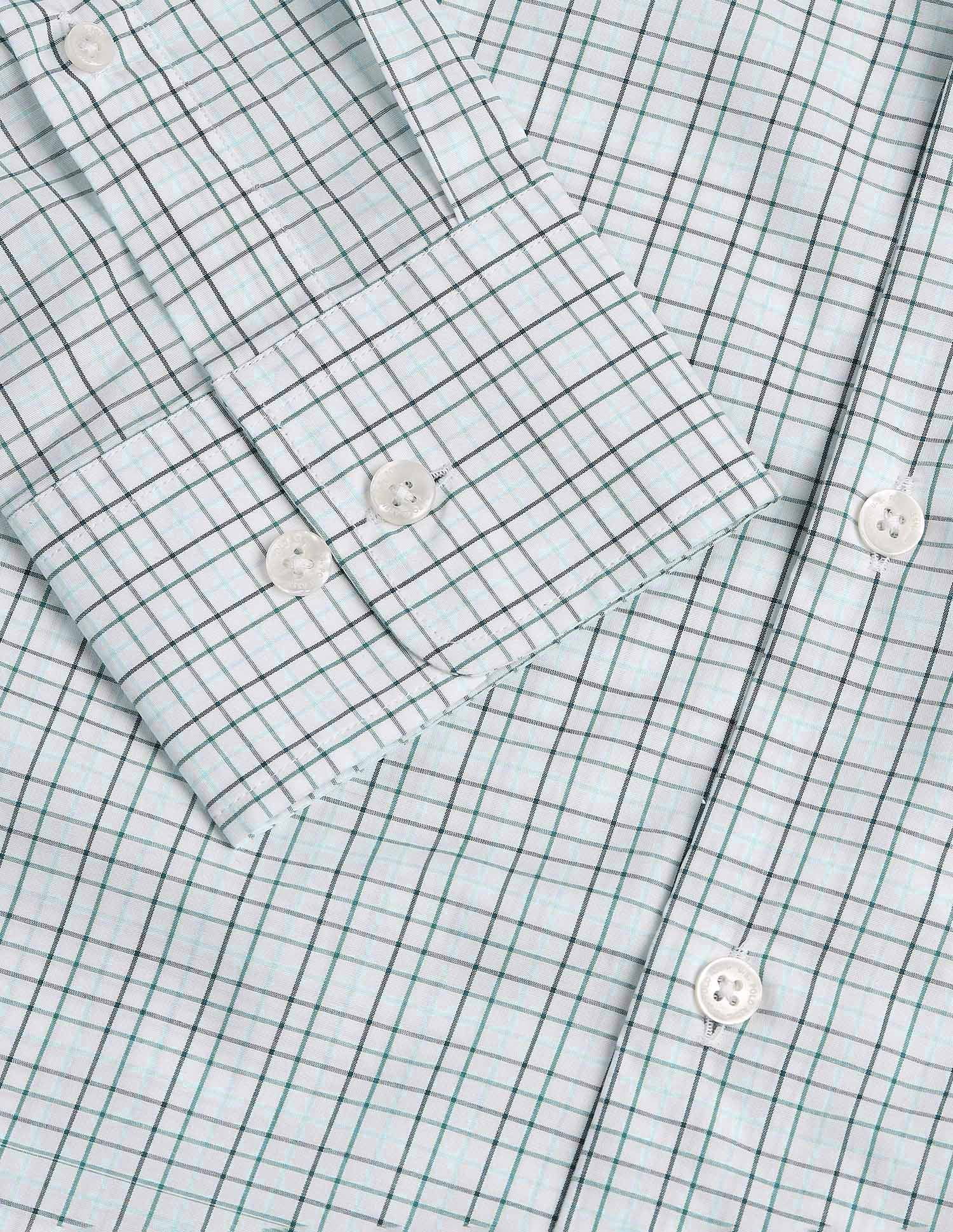 Graph Checked Tailored Fit Shirt Teal - U.S. Polo Assn. India | Large