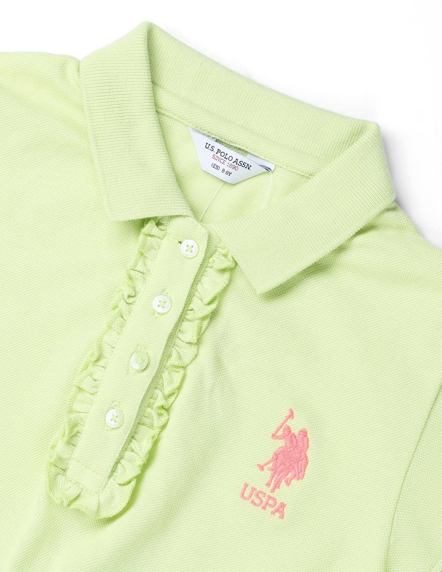 Girls Cinched Waist Polo Dress Yellow - U.S. POLO ASSN. | Large