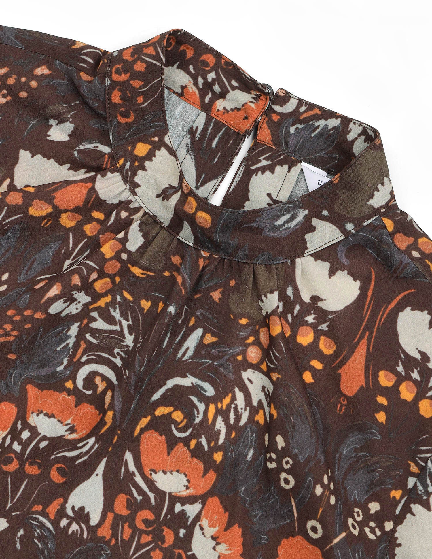 High Neck Abstract Printed Top Multi-colour - U.S. POLO ASSN. | Large