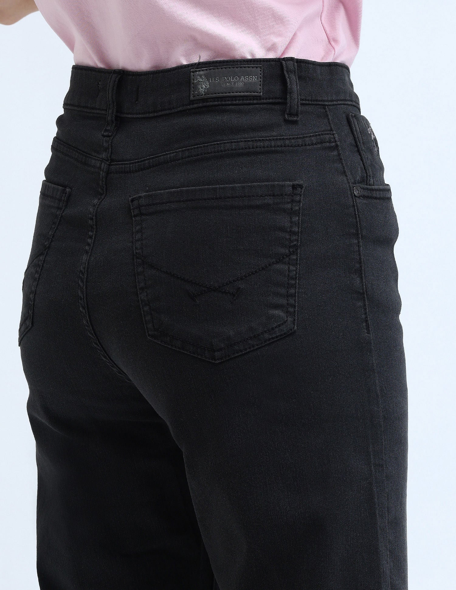 High Rise Wideleg Jeans Dark Grey - U.S. POLO ASSN. | Large