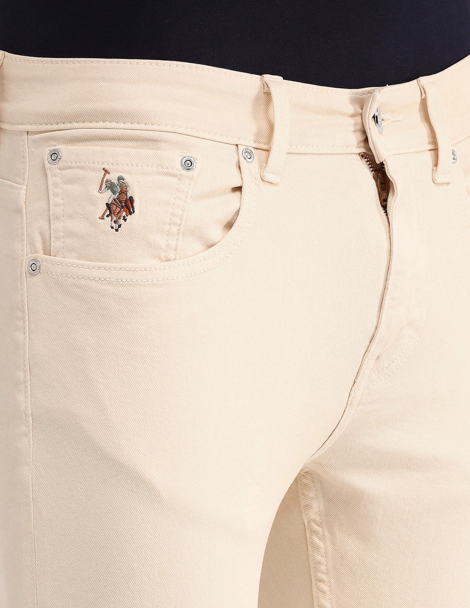 Henry Cropped Fit Jeans Beige - U.S. POLO ASSN. | Large