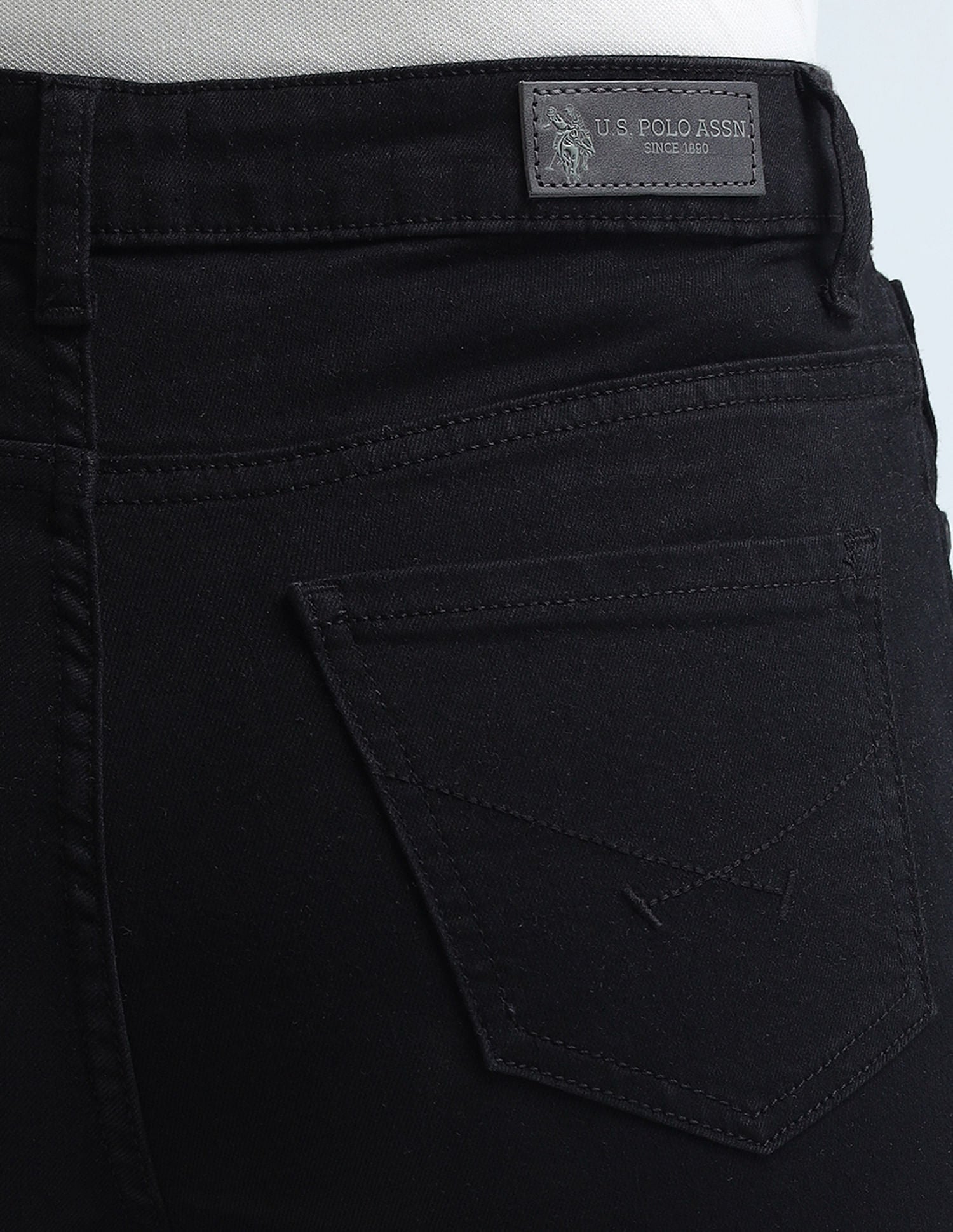 Flared Fit Black Jeans Black - U.S. Polo Assn. India | Large