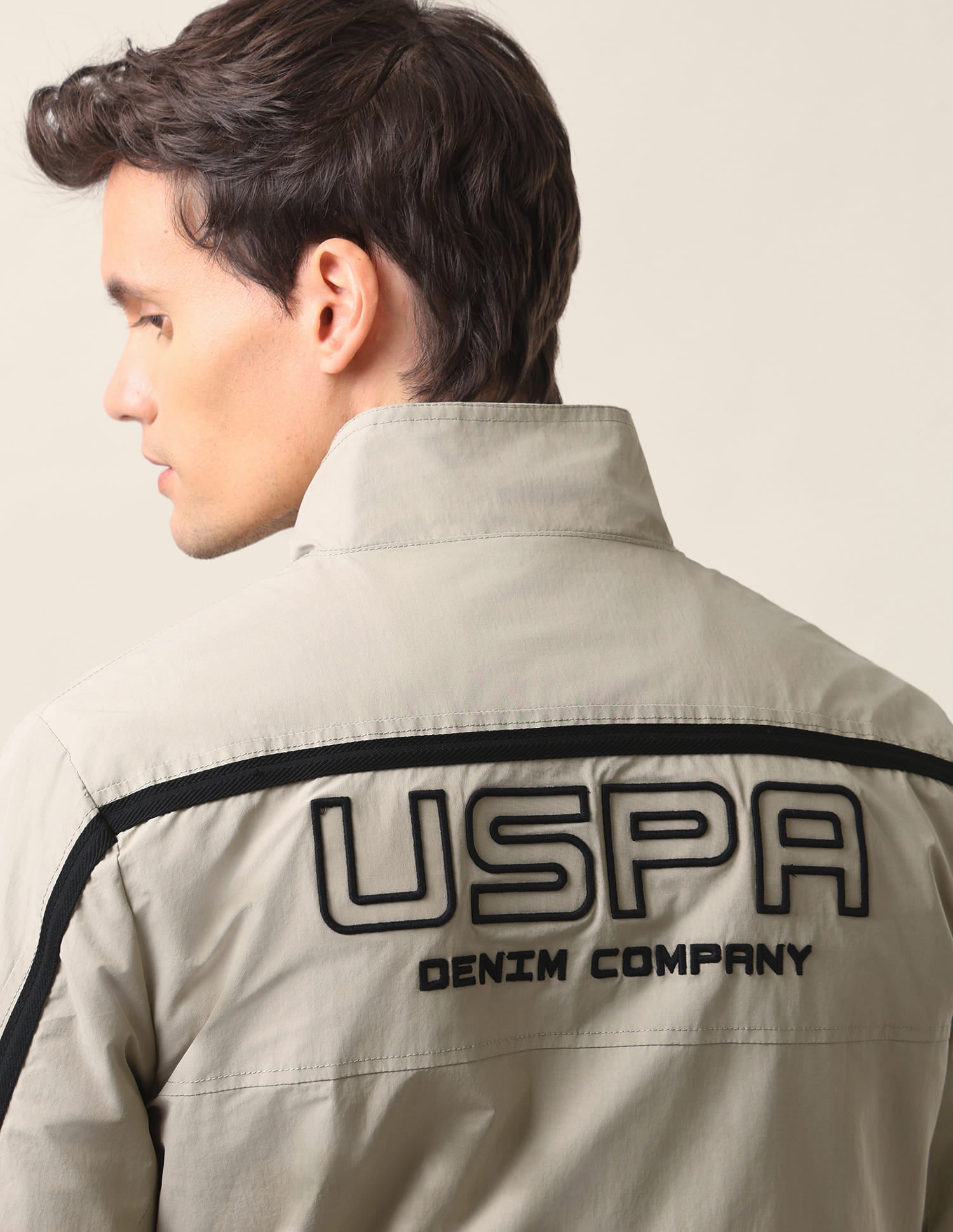 Regular Fit Solid Casual Jacket Beige - U.S. Polo Assn. India | Large