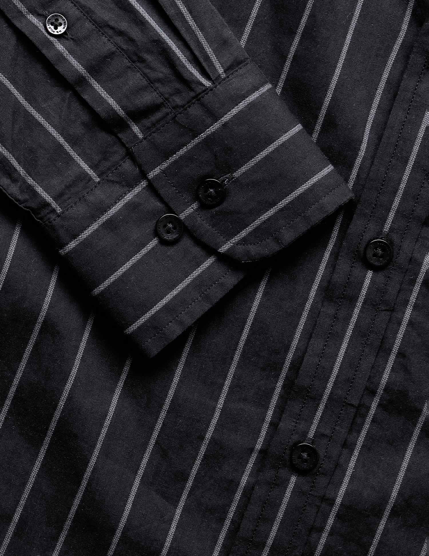 Vertical Striped Tailored Fit Shirt Black - U.S. POLO ASSN. | Large