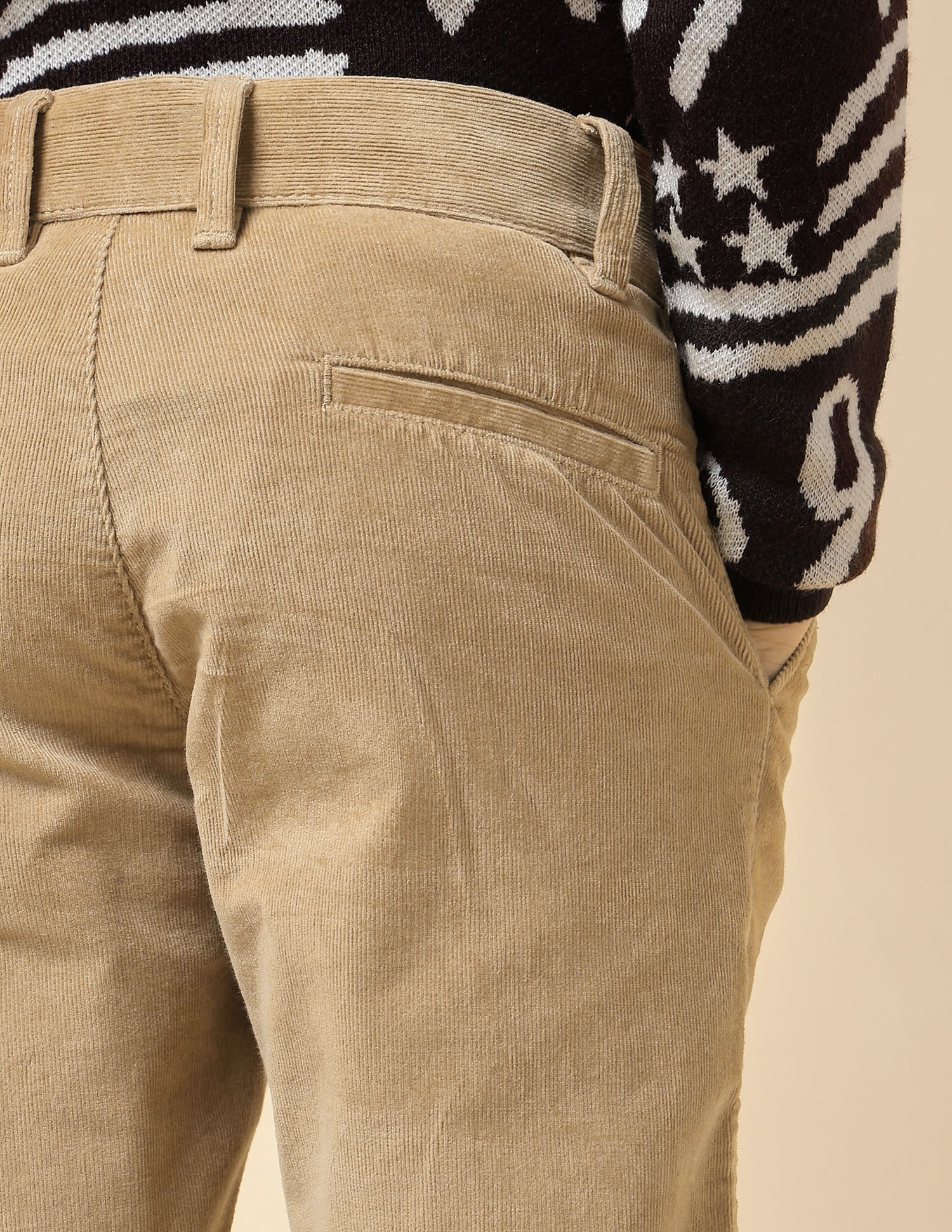 Boys Solid Slim Fit Trousers Khaki - U.S. POLO ASSN. | Large