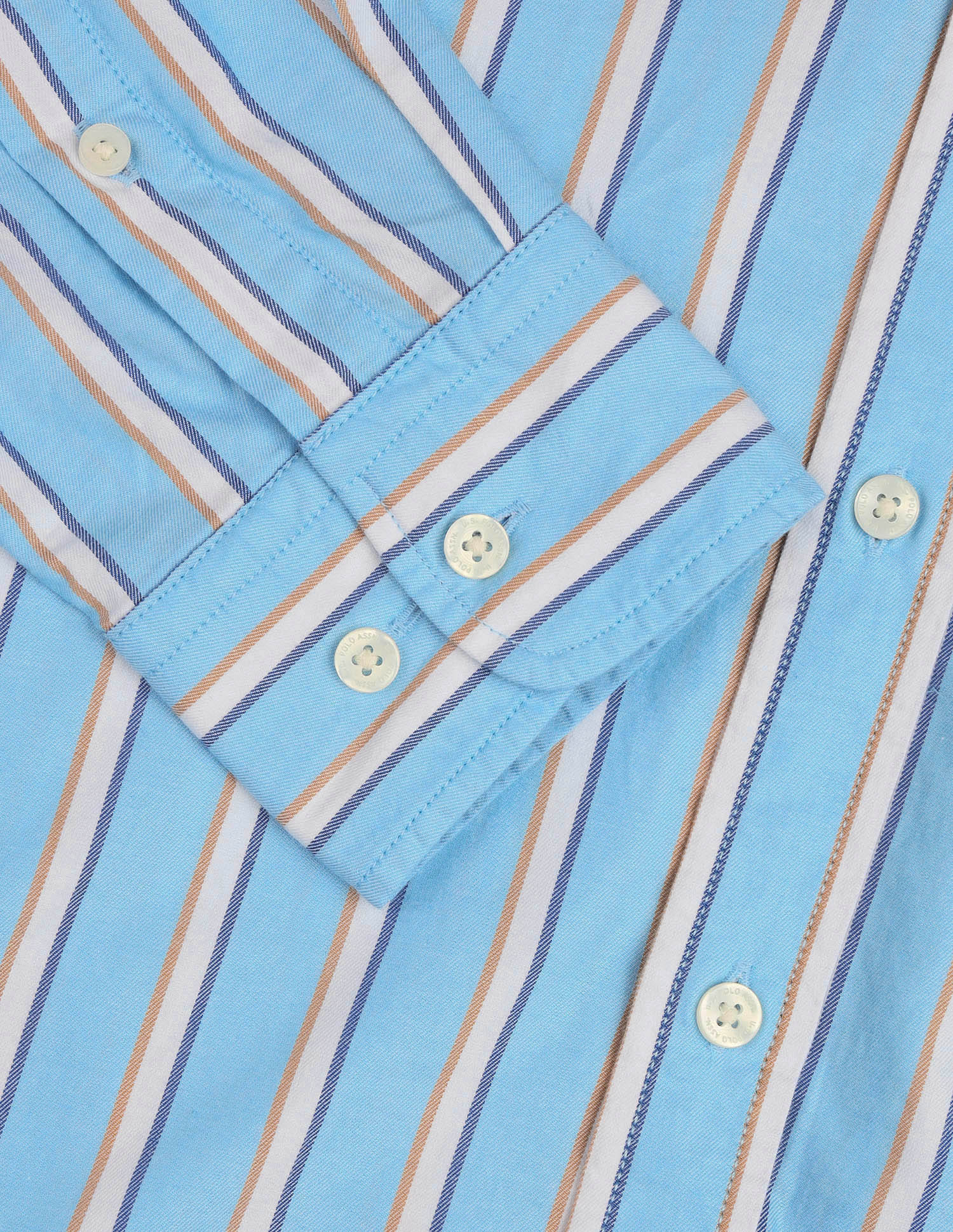 Vertical Striped Twill Shirt Blue - U.S. Polo Assn. India | Large