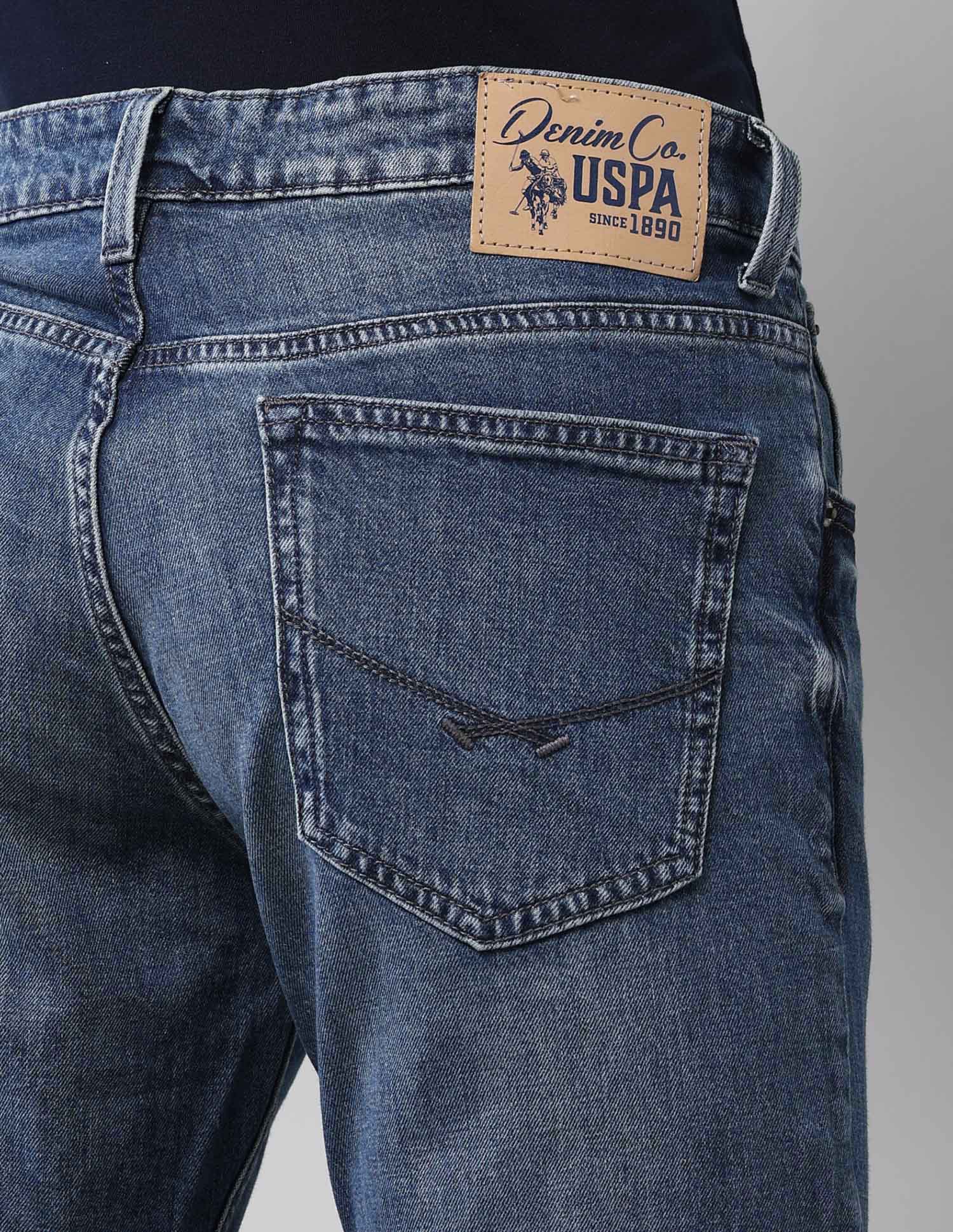 Brandon Slim Tapered Fit Blue Vintage Jeans Dark Wash - U.S. POLO ASSN. | Large