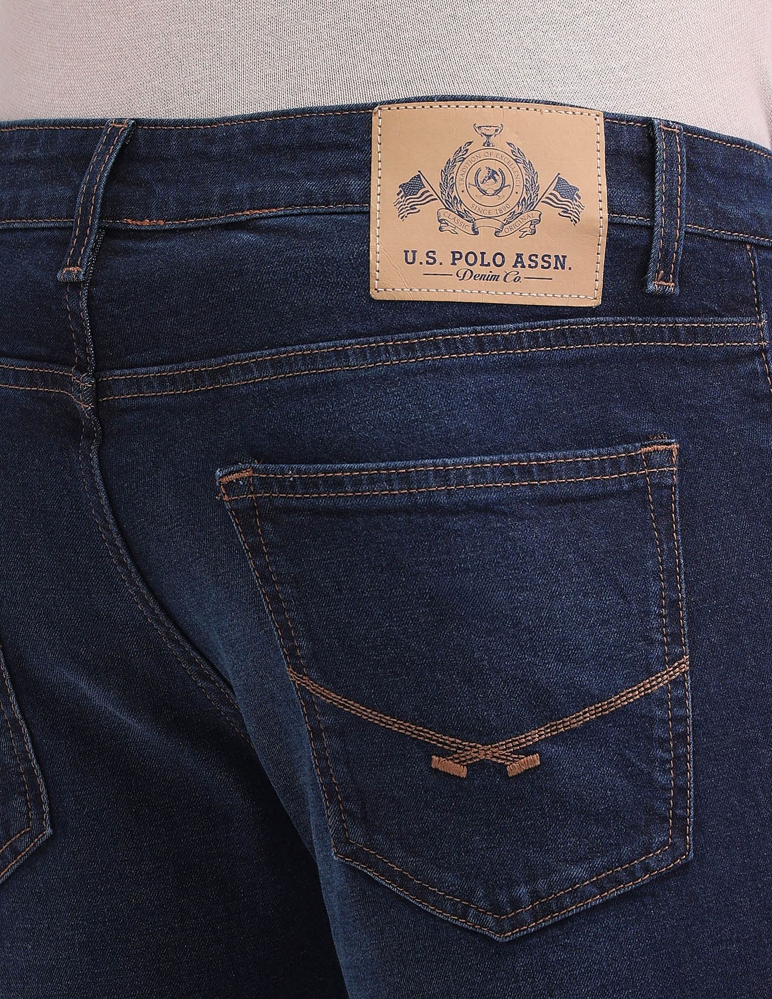 Brandon Slim Tapered Fit Blue Jeans Blue - U.S. Polo Assn. India | Large