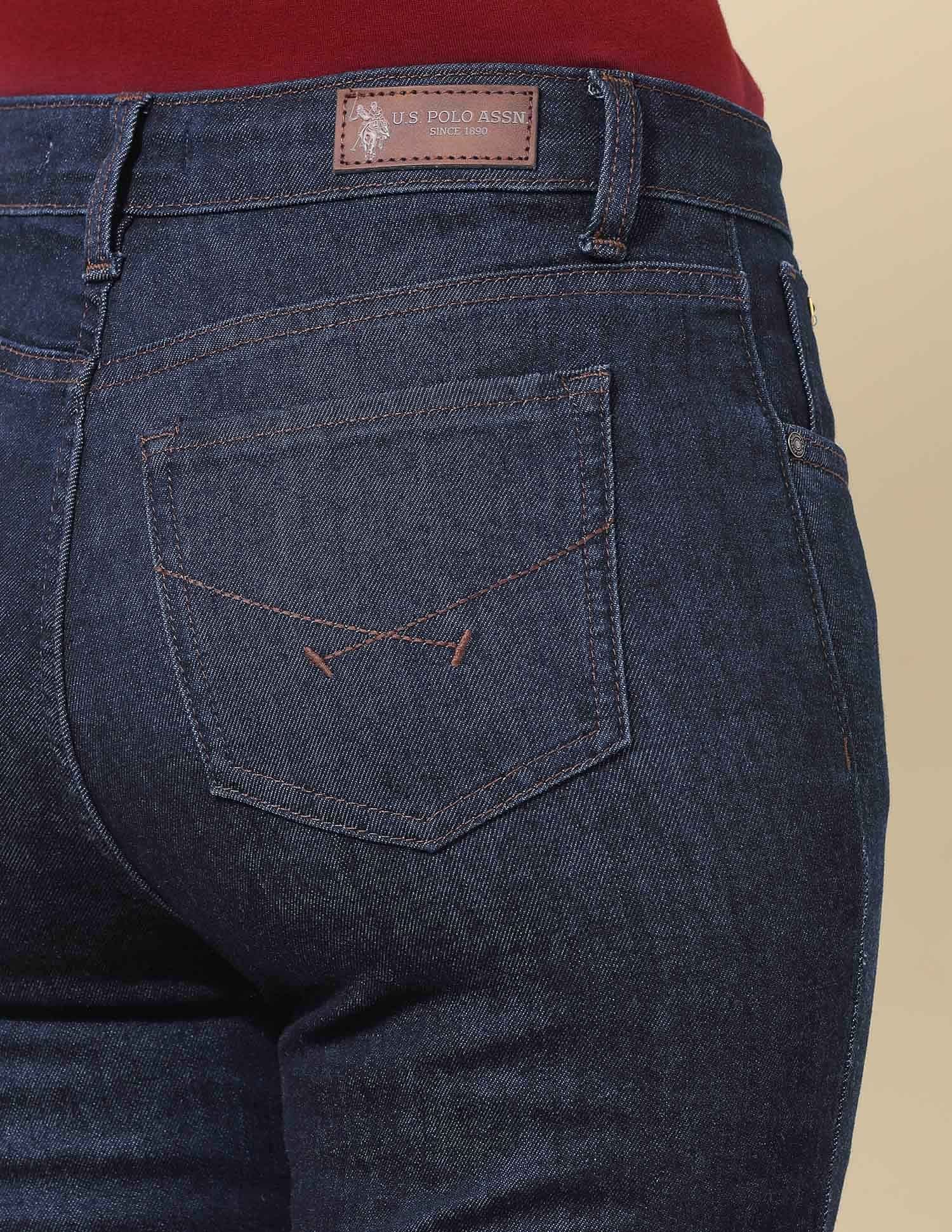 High-Rise Bootcut Jeans Dark Blue - U.S. Polo Assn. India | Large