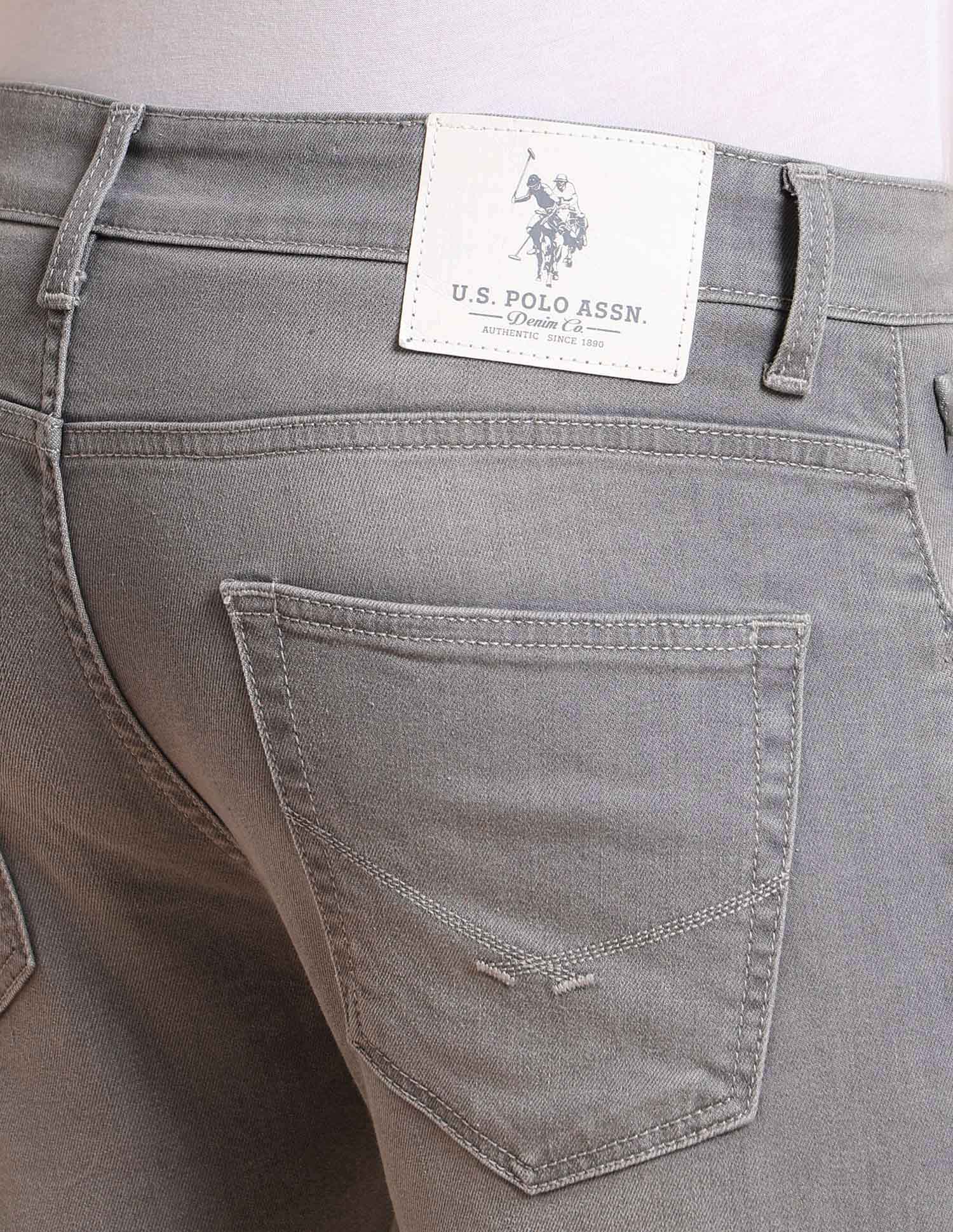 Henry Tapered Cropped Fit Grey Jeans Grey - U.S. POLO ASSN. | Large