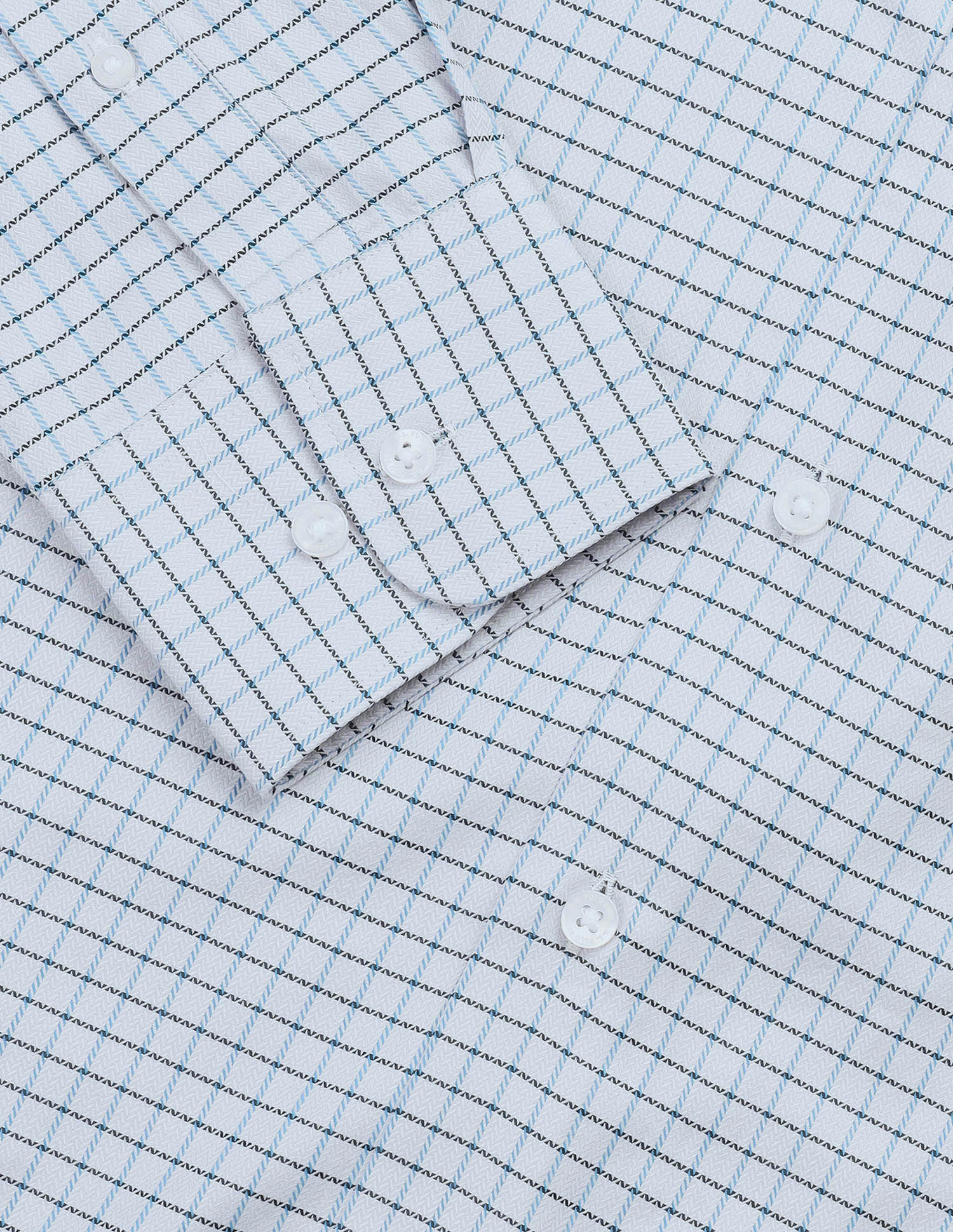 Twill Self Design Graph Checked Shirt Blue - U.S. Polo Assn. India | Large