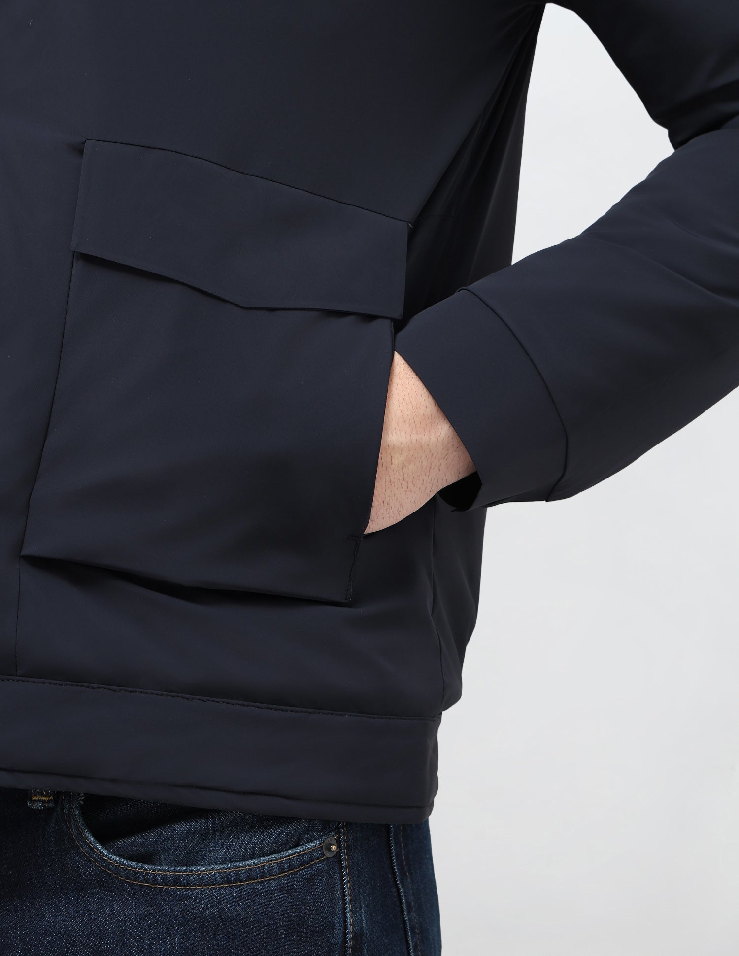 Solid Regular Fit Jacket Navy - U.S. POLO ASSN. | Large