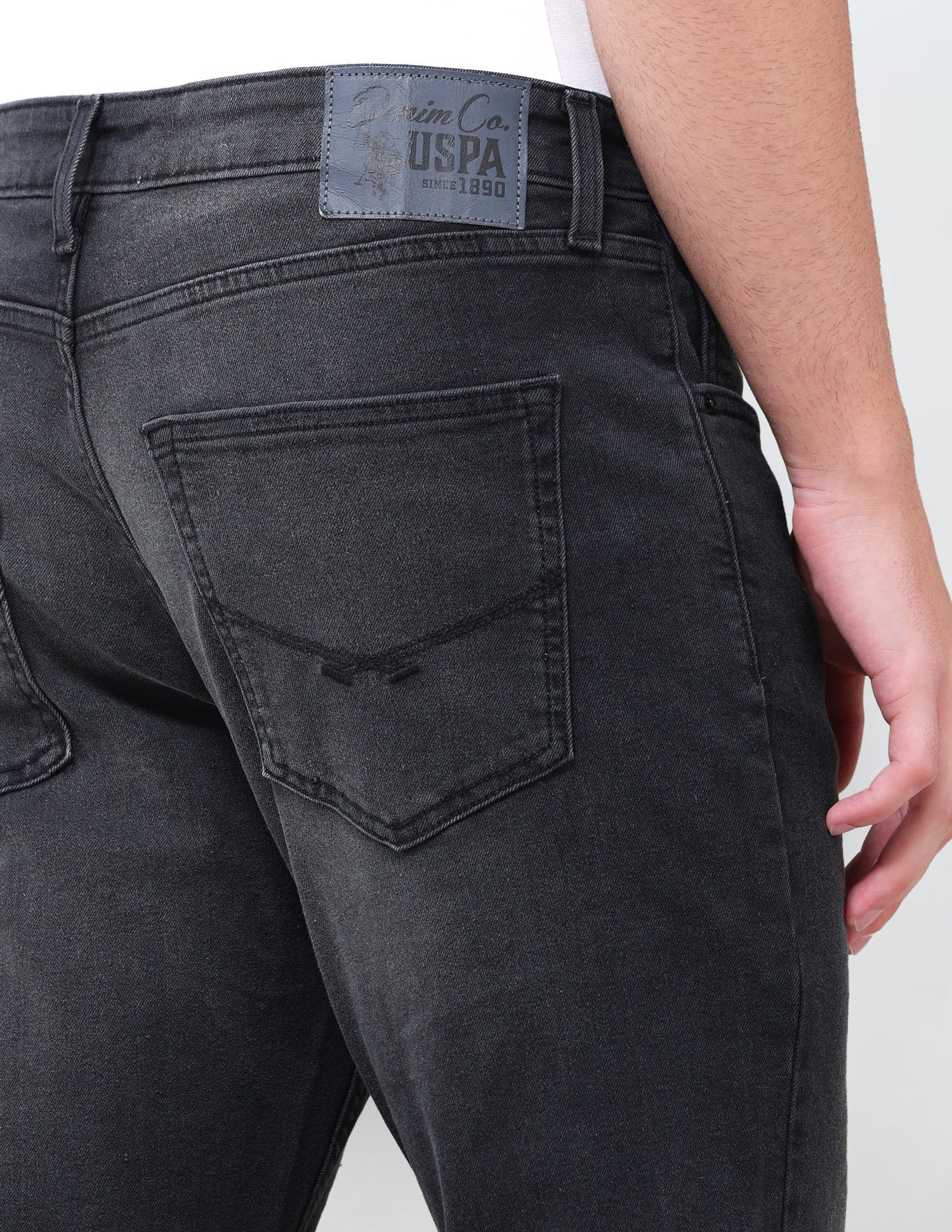 Cole Comfort Cropped Fit Black Jeans Black - U.S. Polo Assn. India | Large