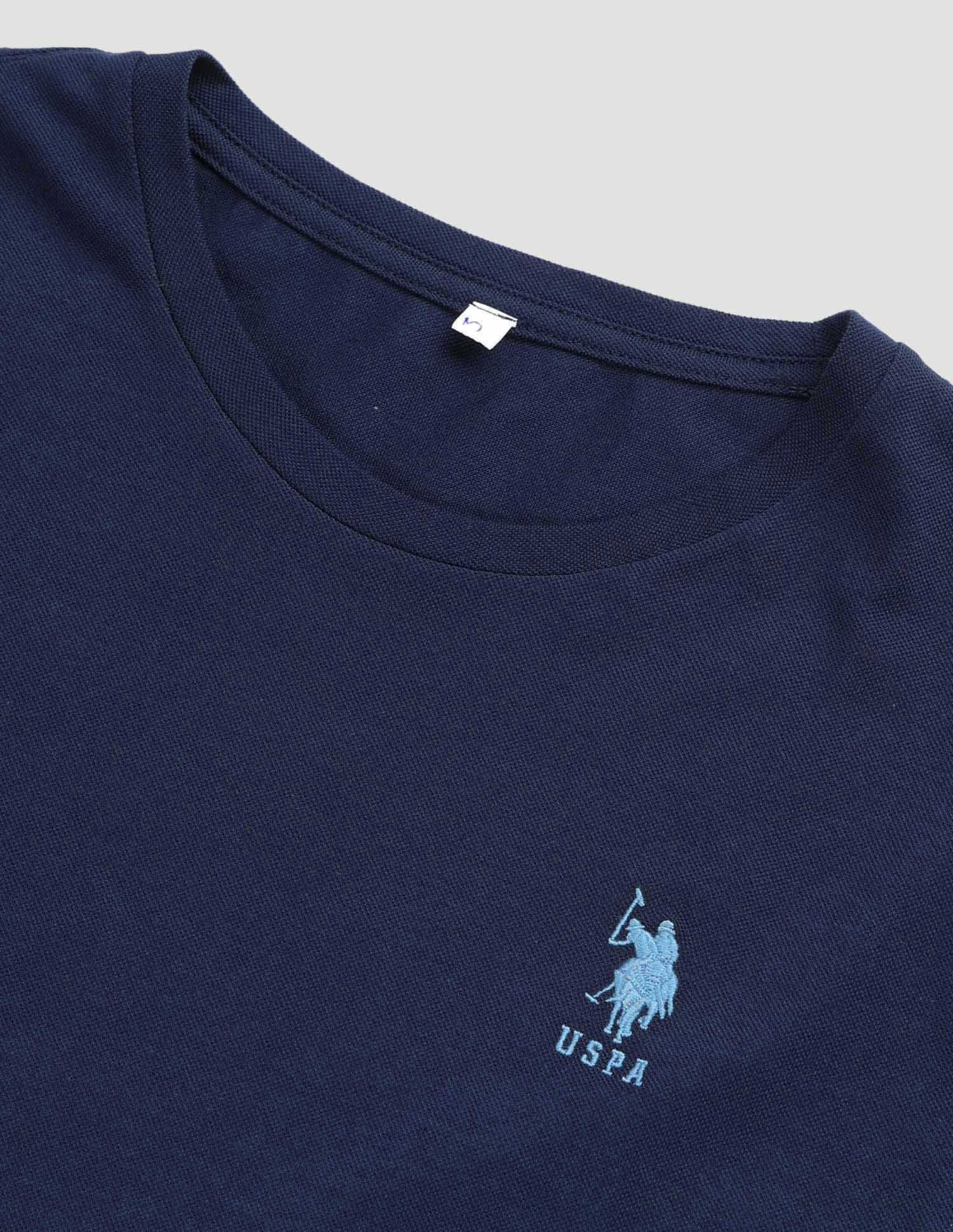 Round Neck Solid Loungewear T-Shirt Warm Sand - U.S. POLO ASSN. | Large