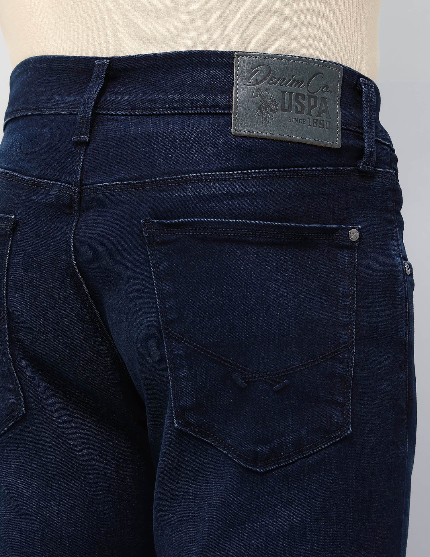 Brandon Slim Tapered Fit Blue Jeans Dark Blue - U.S. POLO ASSN. | Large