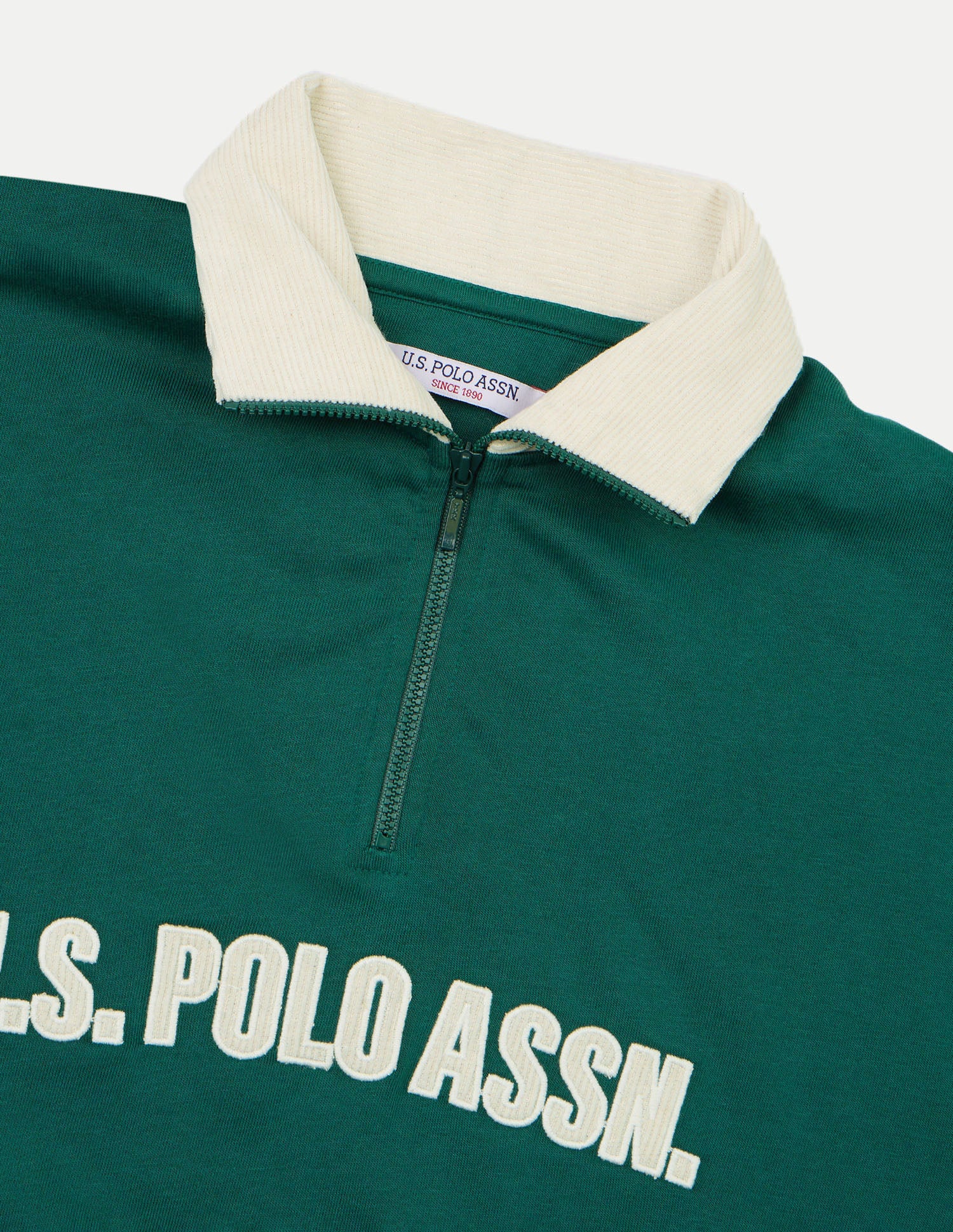 Brand Applique Relaxed Fit Sweatshirt Dark Green - U.S. Polo Assn. India | Large