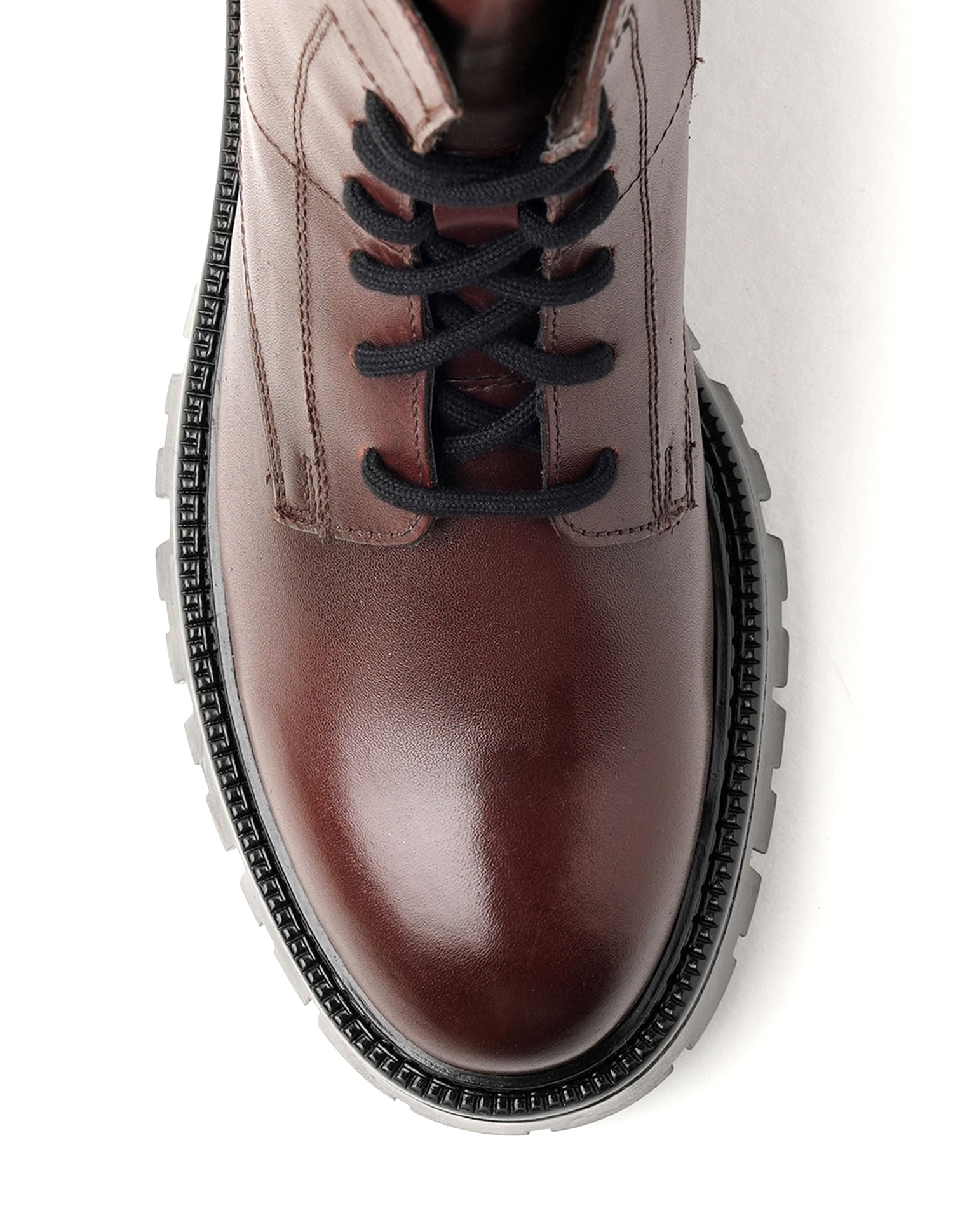 Women Fiorella Leather Combat Boots Burgundy - U.S. POLO ASSN. | Large