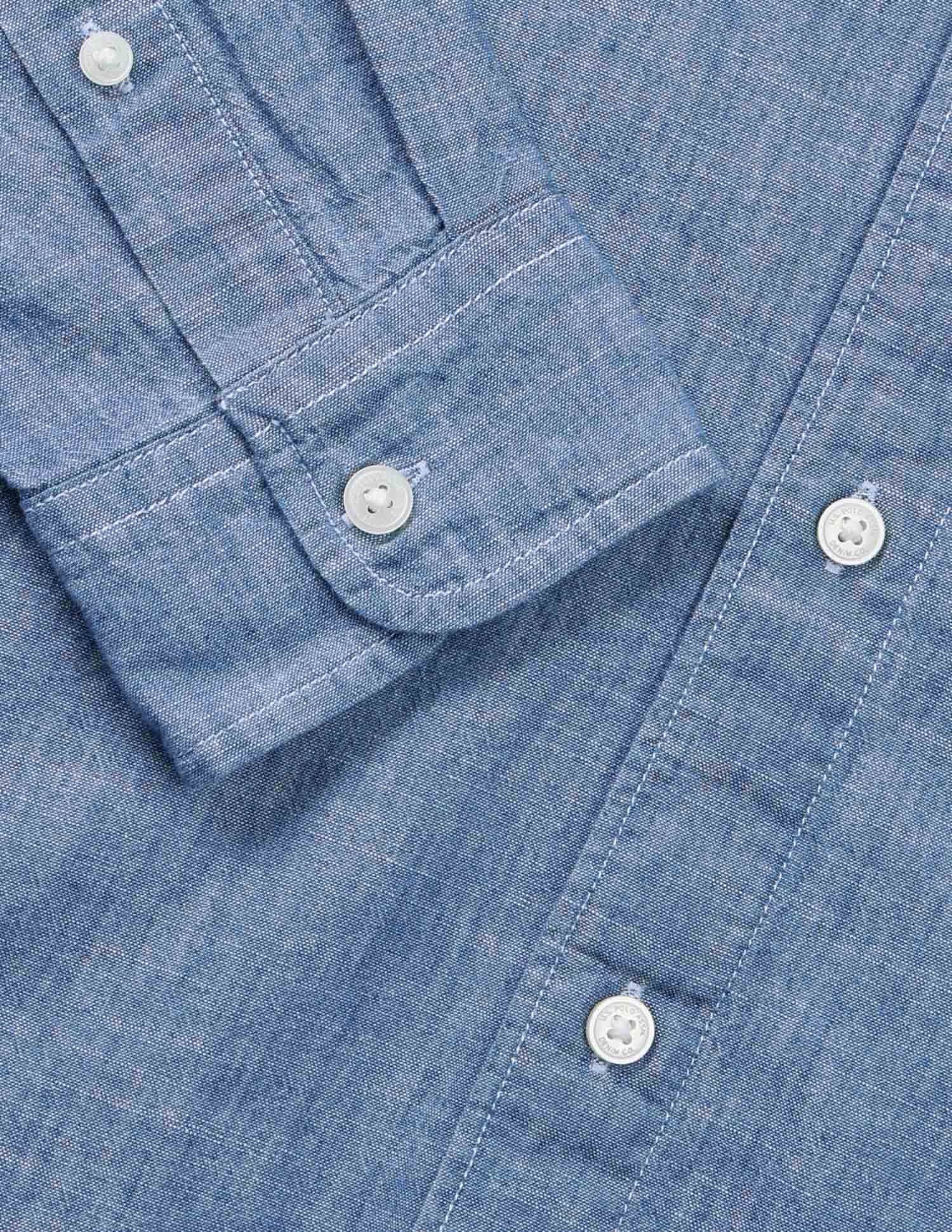 Solid Poplin Regular Fit Shirt Indigo - U.S. Polo Assn. India | Large