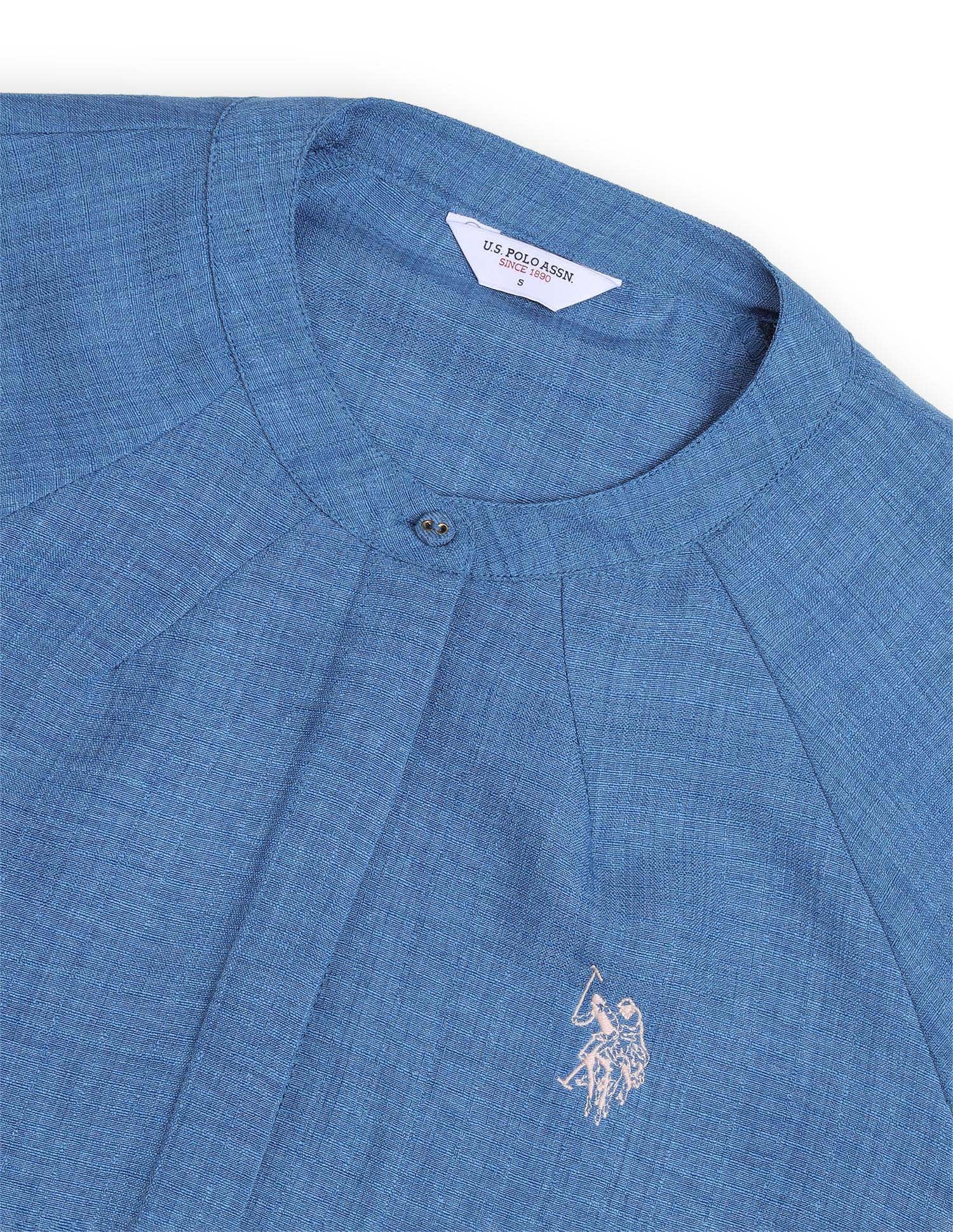 Heathered Relaxed Fit Top Light Blue - U.S. Polo Assn. India | Large