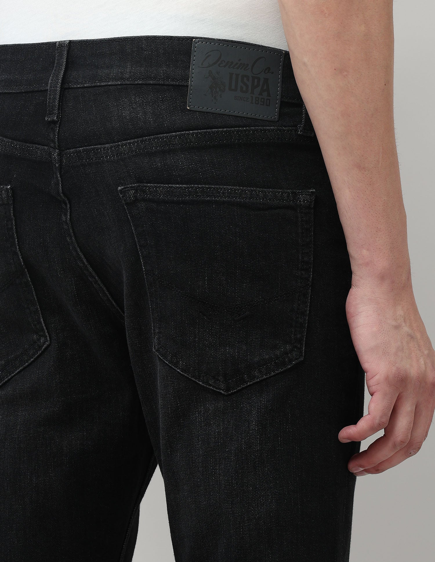 Henry Tapered Fit Black Jeans Black - U.S. POLO ASSN. | Large