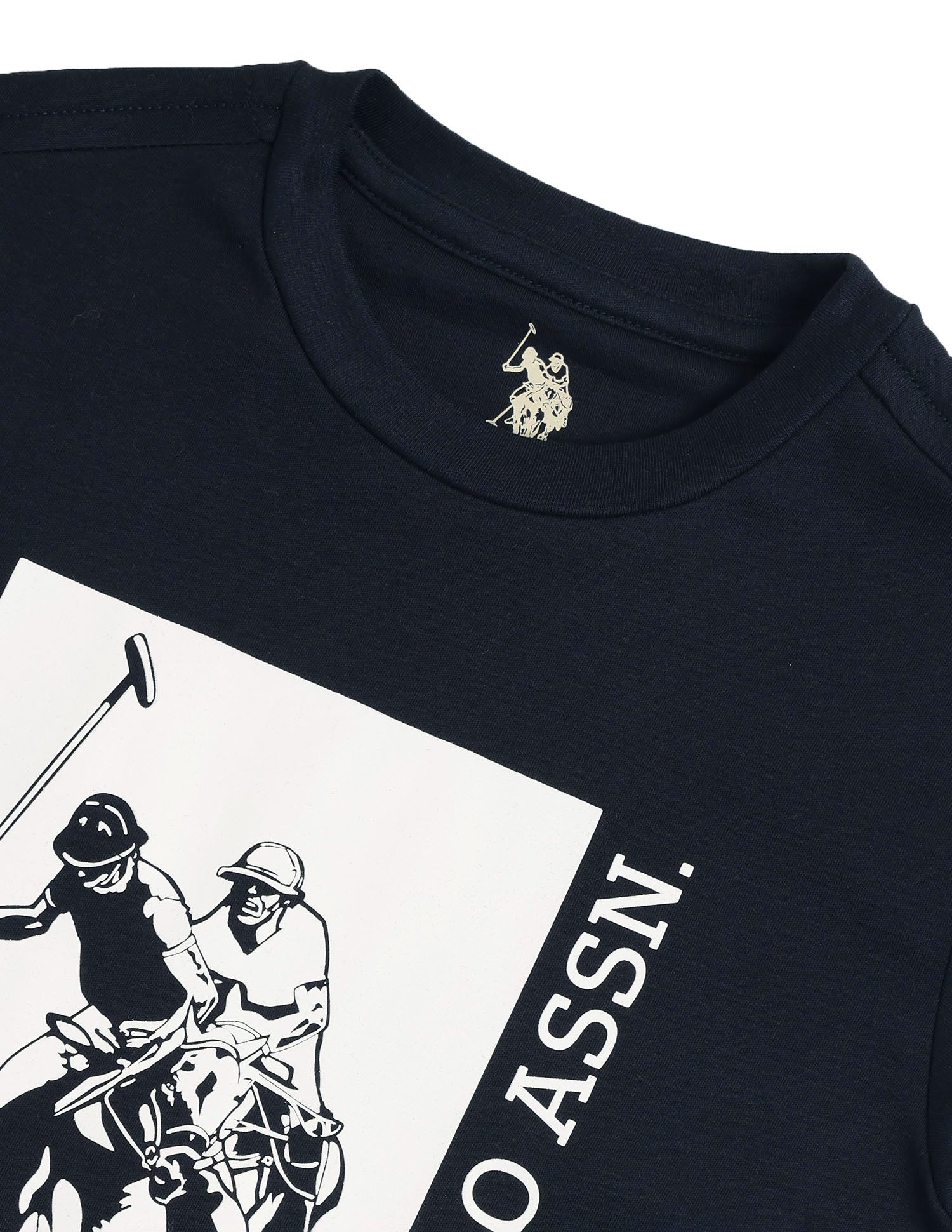 Boys Brand Printed Regular Fit T-Shirt Navy - U.S. POLO ASSN. | Large
