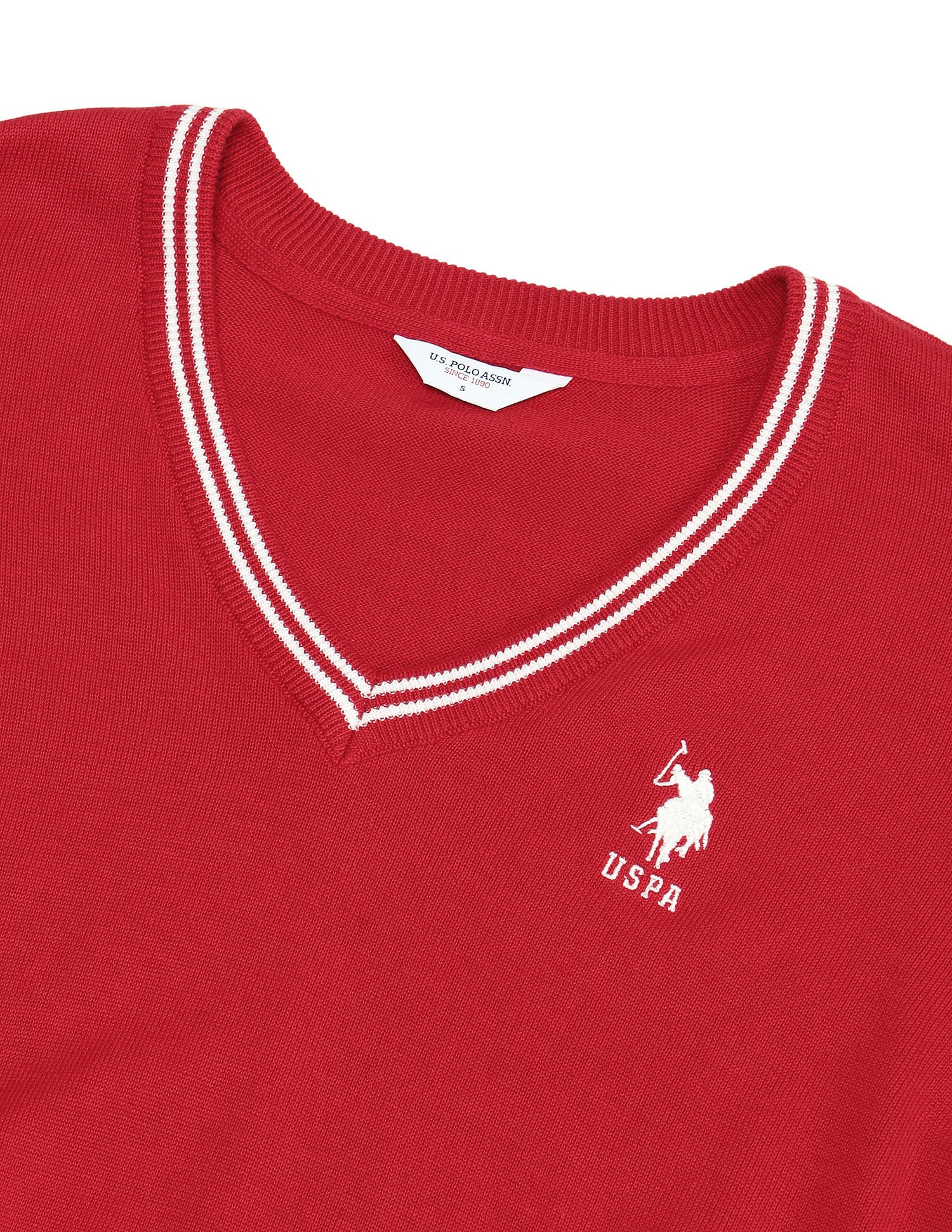 Pure Cotton Regular Fit Sweater Red - U.S. POLO ASSN. | Large