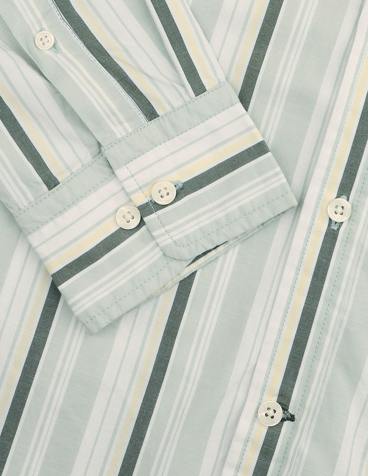 Tailored Fit Vertical Striped Shirt Green - U.S. Polo Assn. India | Large