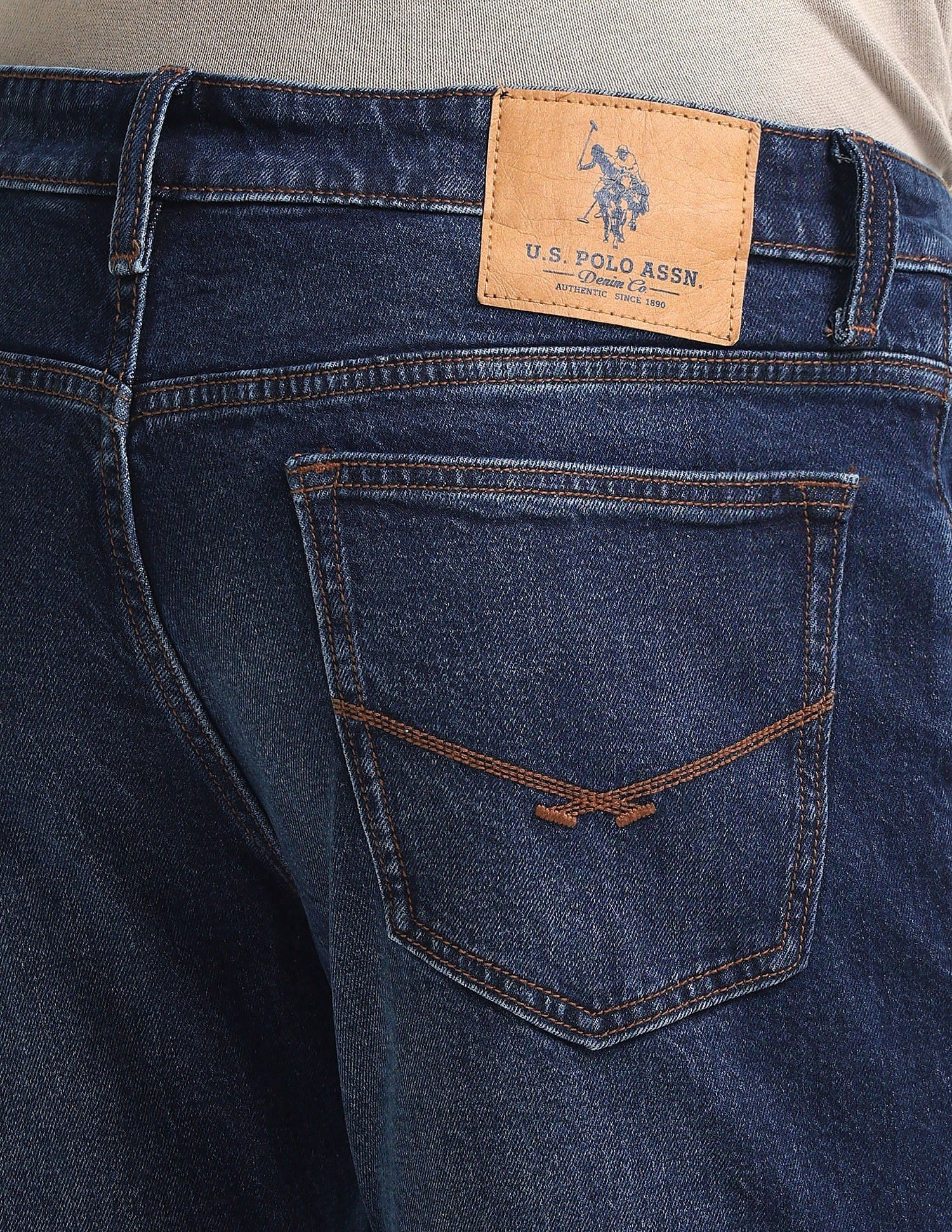 Brandon Slim Fit Blue Jeans Blue - U.S. POLO ASSN. | Large