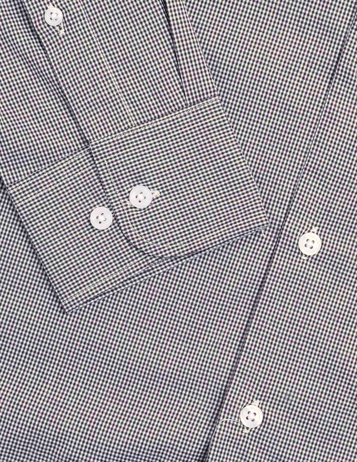 Micro Checked Regular Fit Shirt Choco - U.S. POLO ASSN. | Large