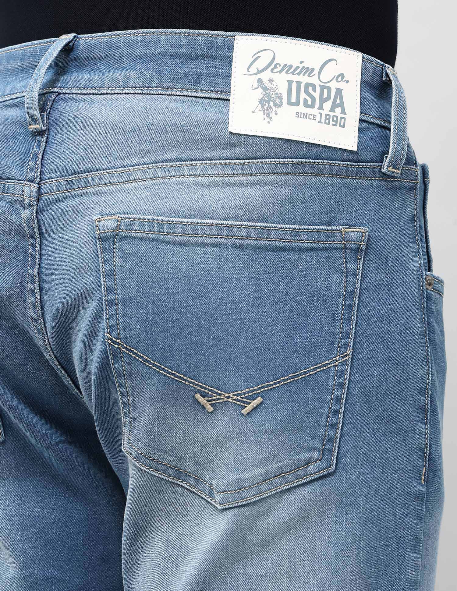Brandon Slim Tapered Fit Blue Jeans Indigo - U.S. POLO ASSN. | Large