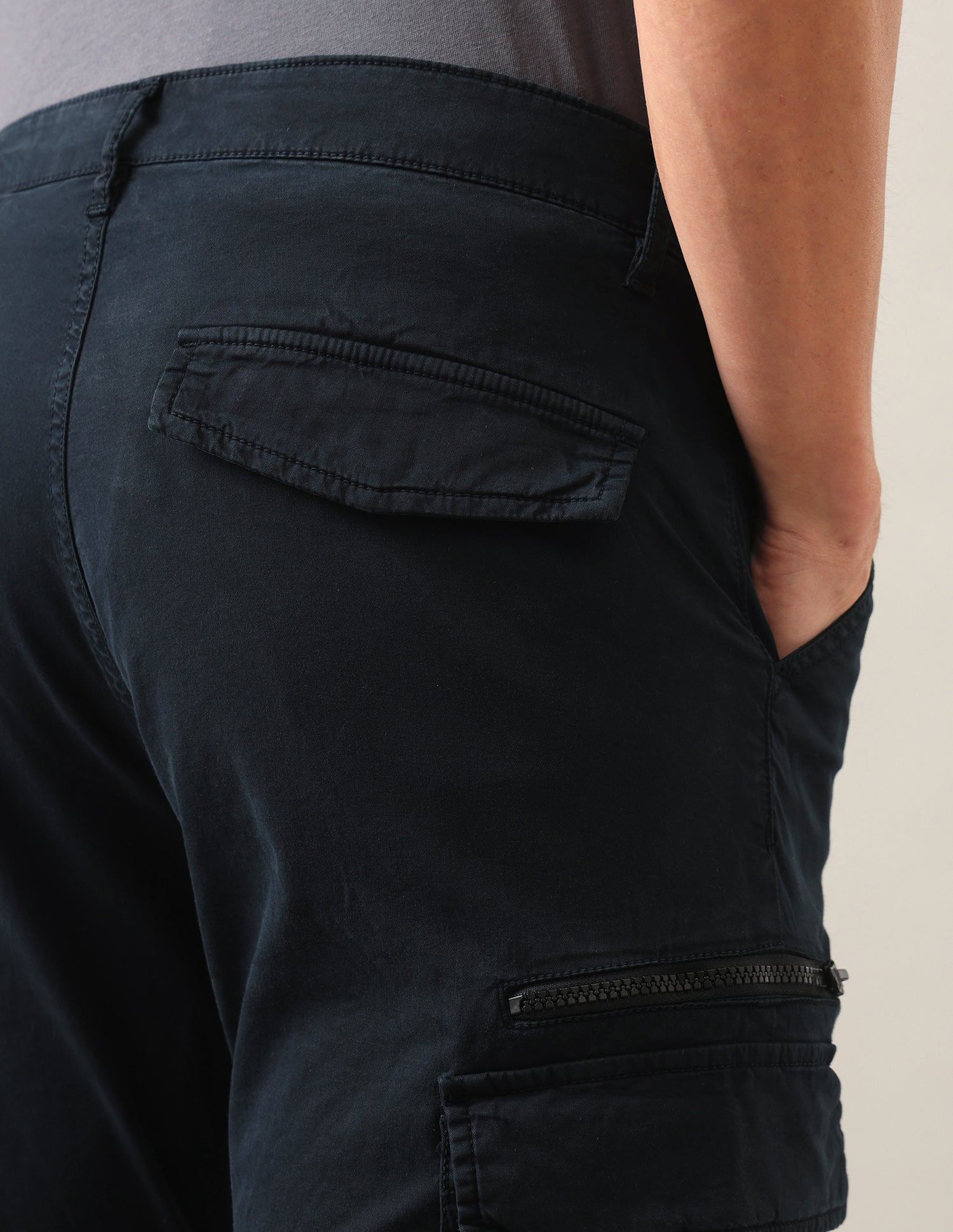 Harold Slim Straight Fit Twill Cargos Navy - U.S. Polo Assn. India | Large
