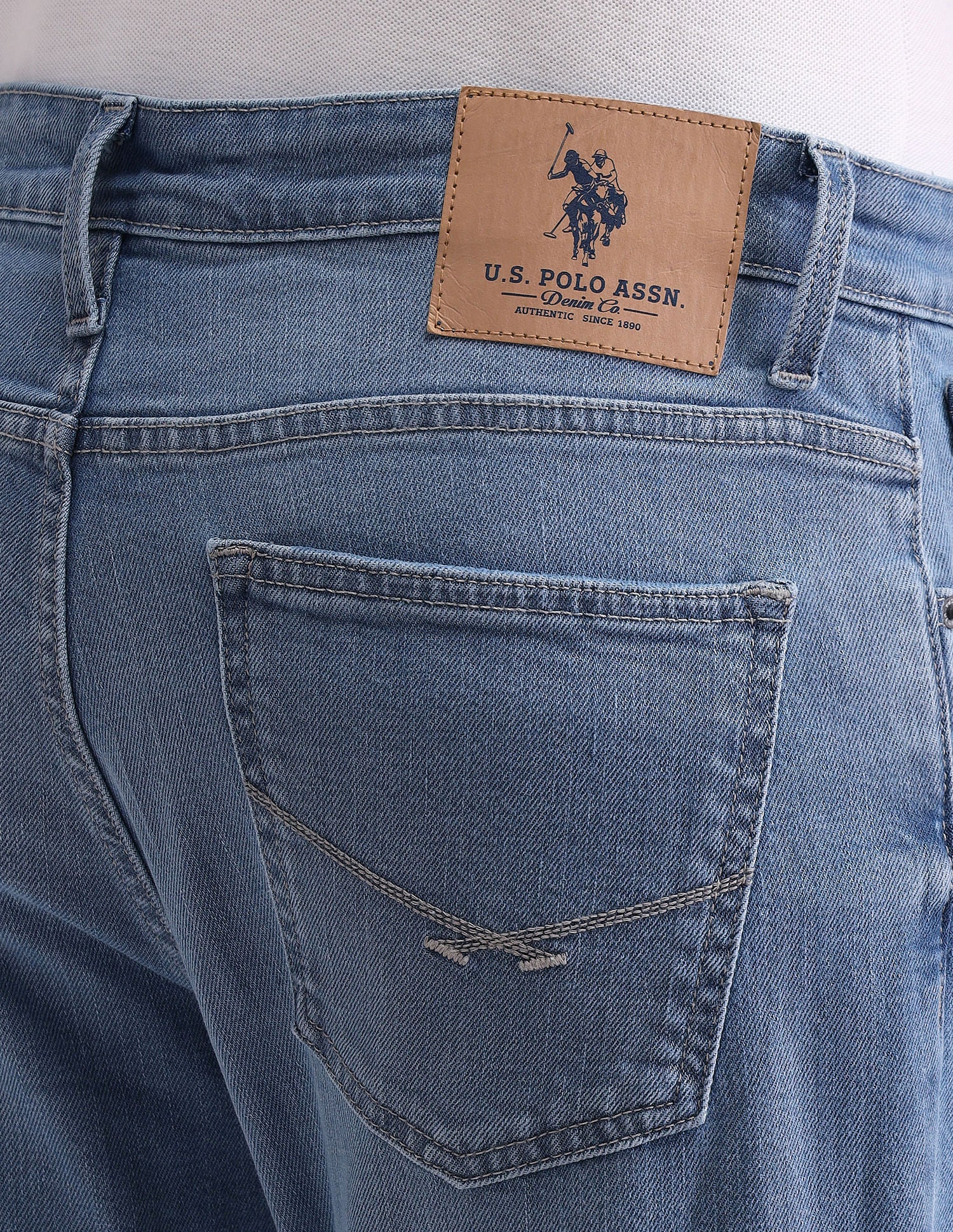 Henry Tapered Fit Blue Jeans Blue - U.S. POLO ASSN. | Large