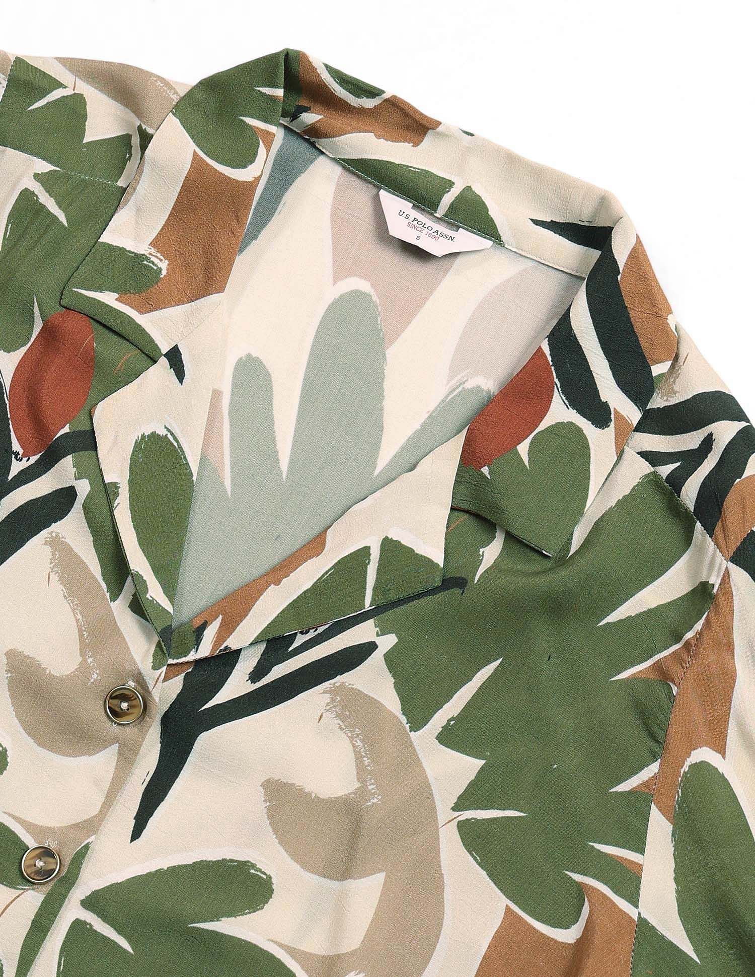 Regular Fit Abstract Printed Shirt Multi-colour - U.S. POLO ASSN. | Large