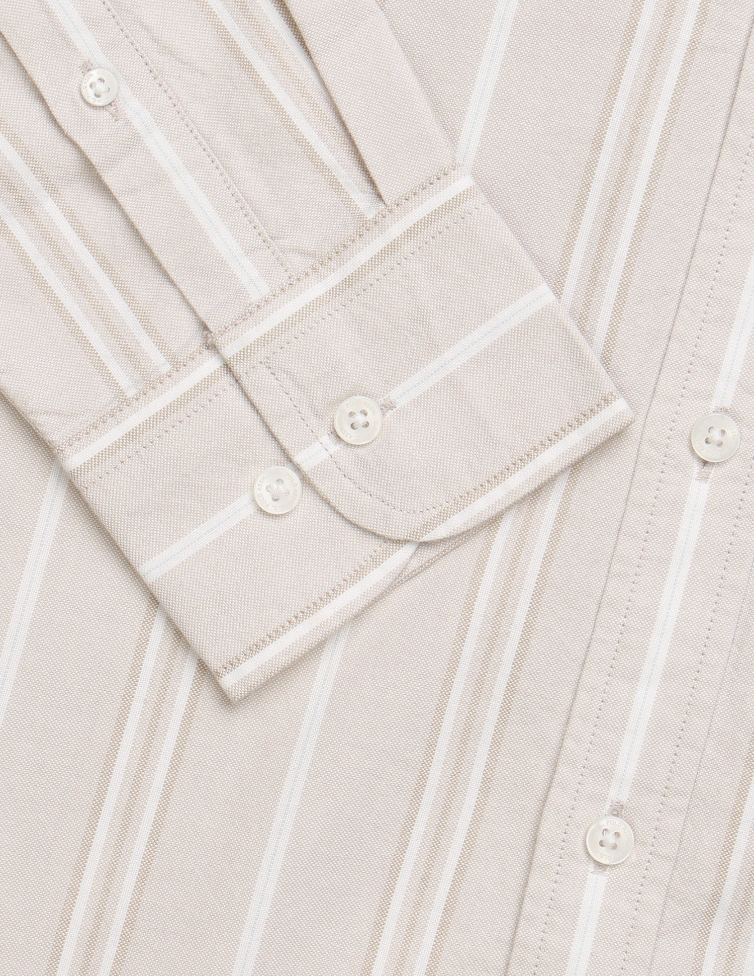 Vertical Striped Oxford Shirt Beige - U.S. Polo Assn. India | Large