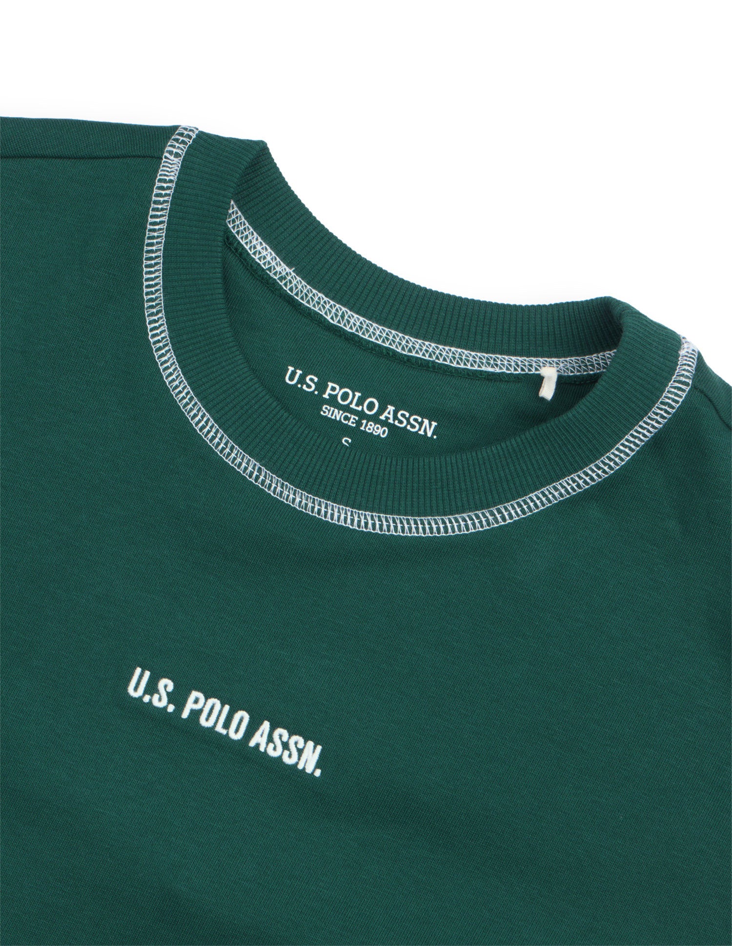 Solid Relaxed Fit Sweatshirt Dark Green - U.S. Polo Assn. India | Large