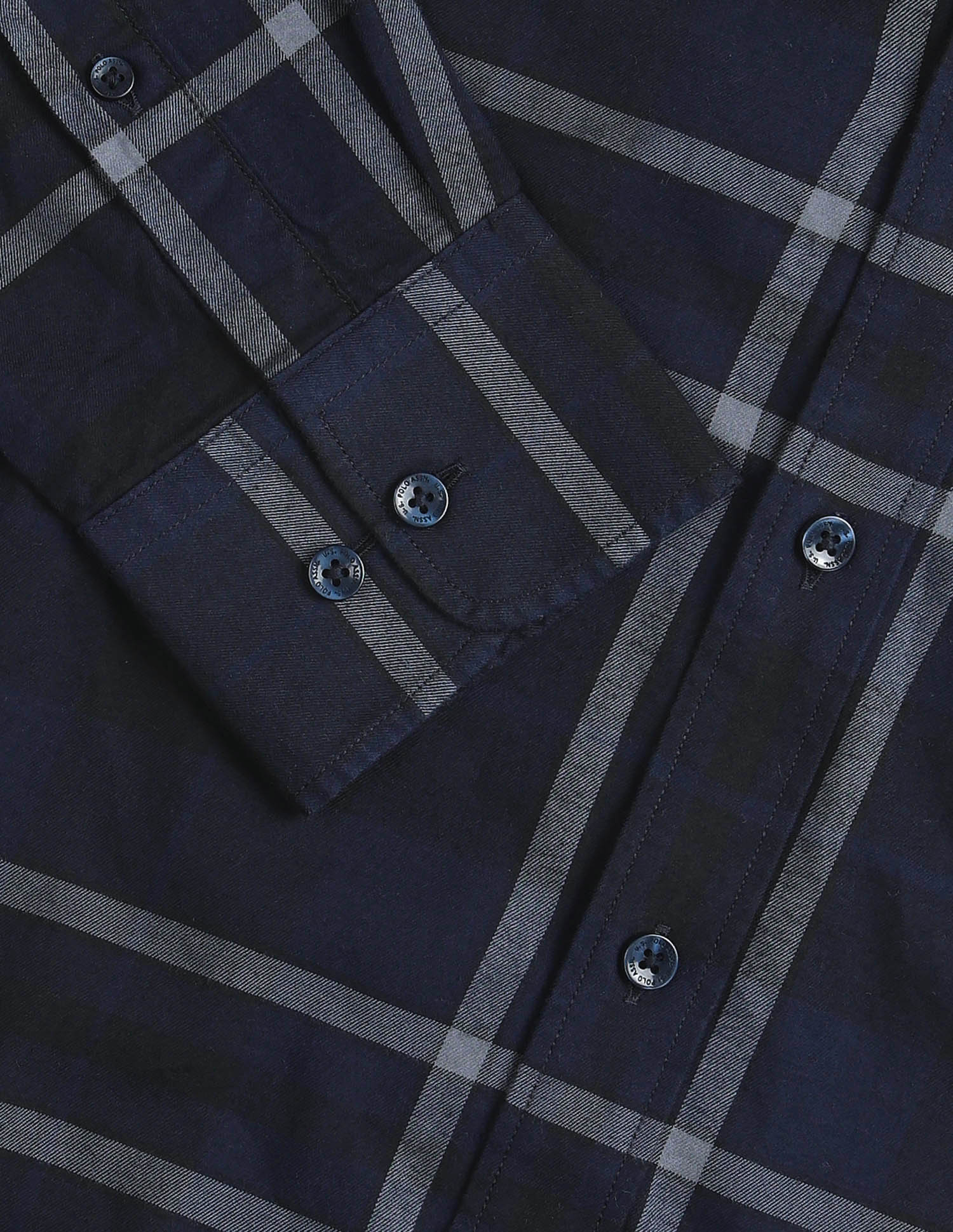 Plaid Checked Tailored Fit Shirt Navy - U.S. Polo Assn. India | Large