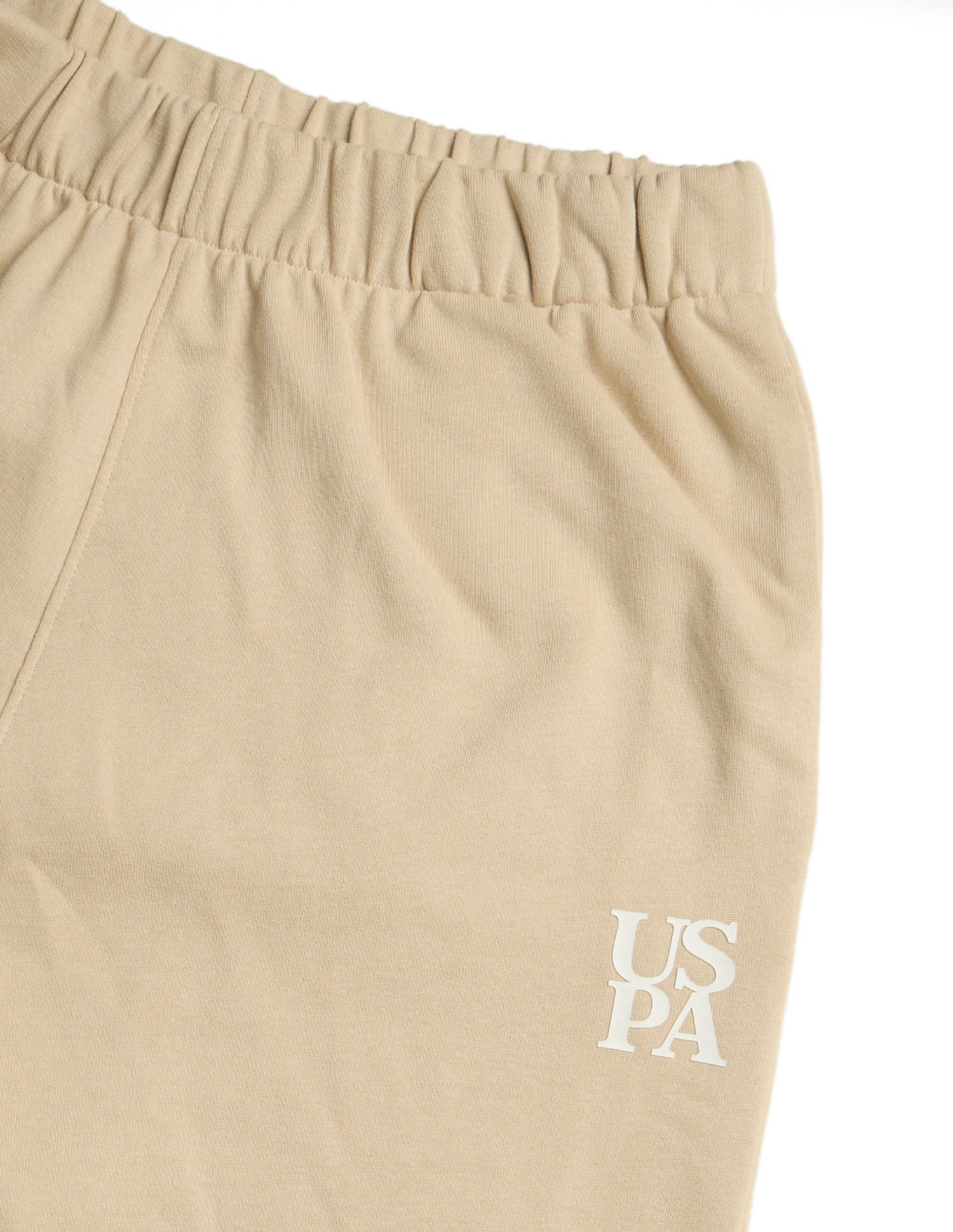 Mid Rise Barrel Fit Lounge Trousers Beige - U.S. POLO ASSN. | Large