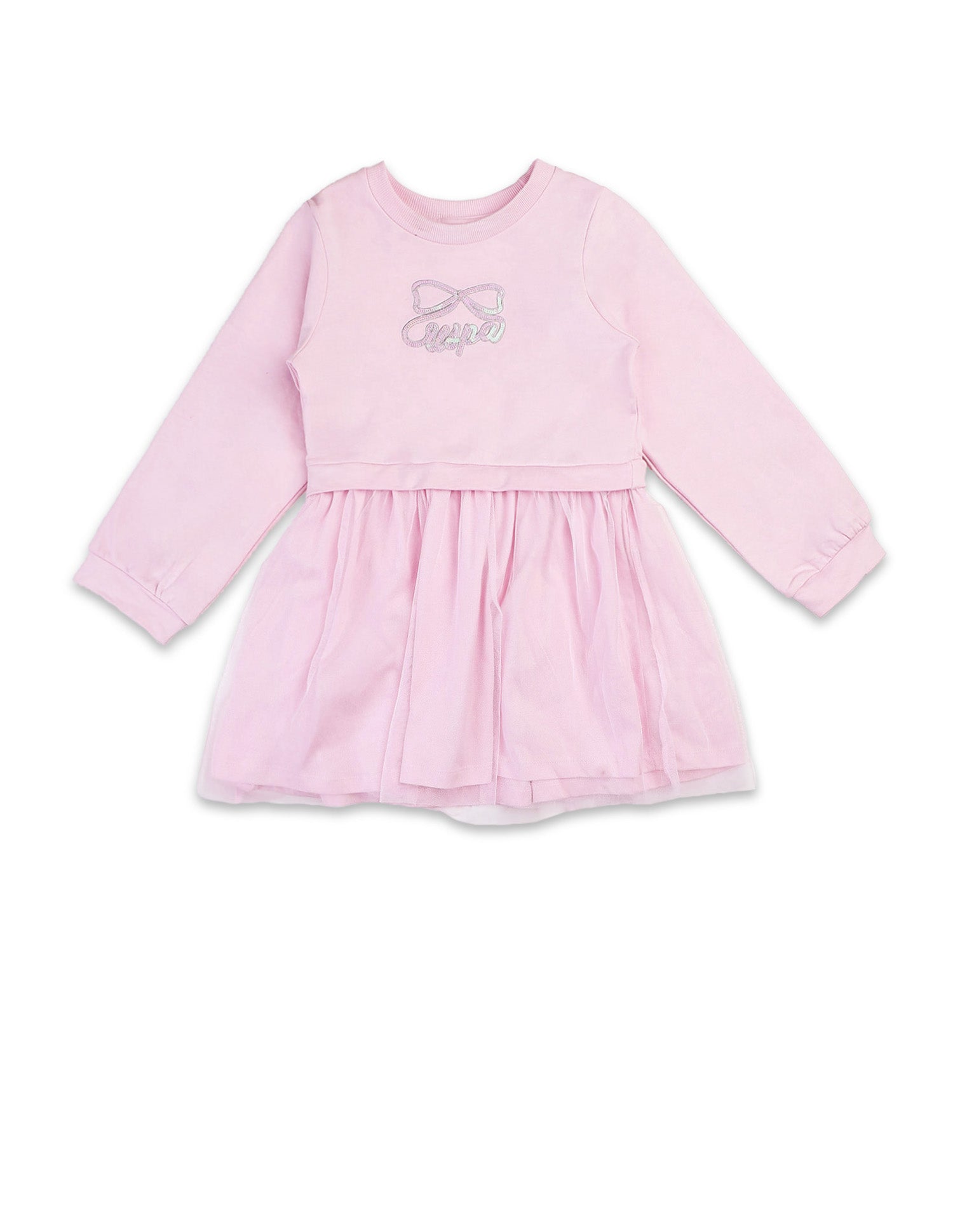 Girls Brand Embellished A-Line Dress Light Pink - U.S. POLO ASSN. | Large