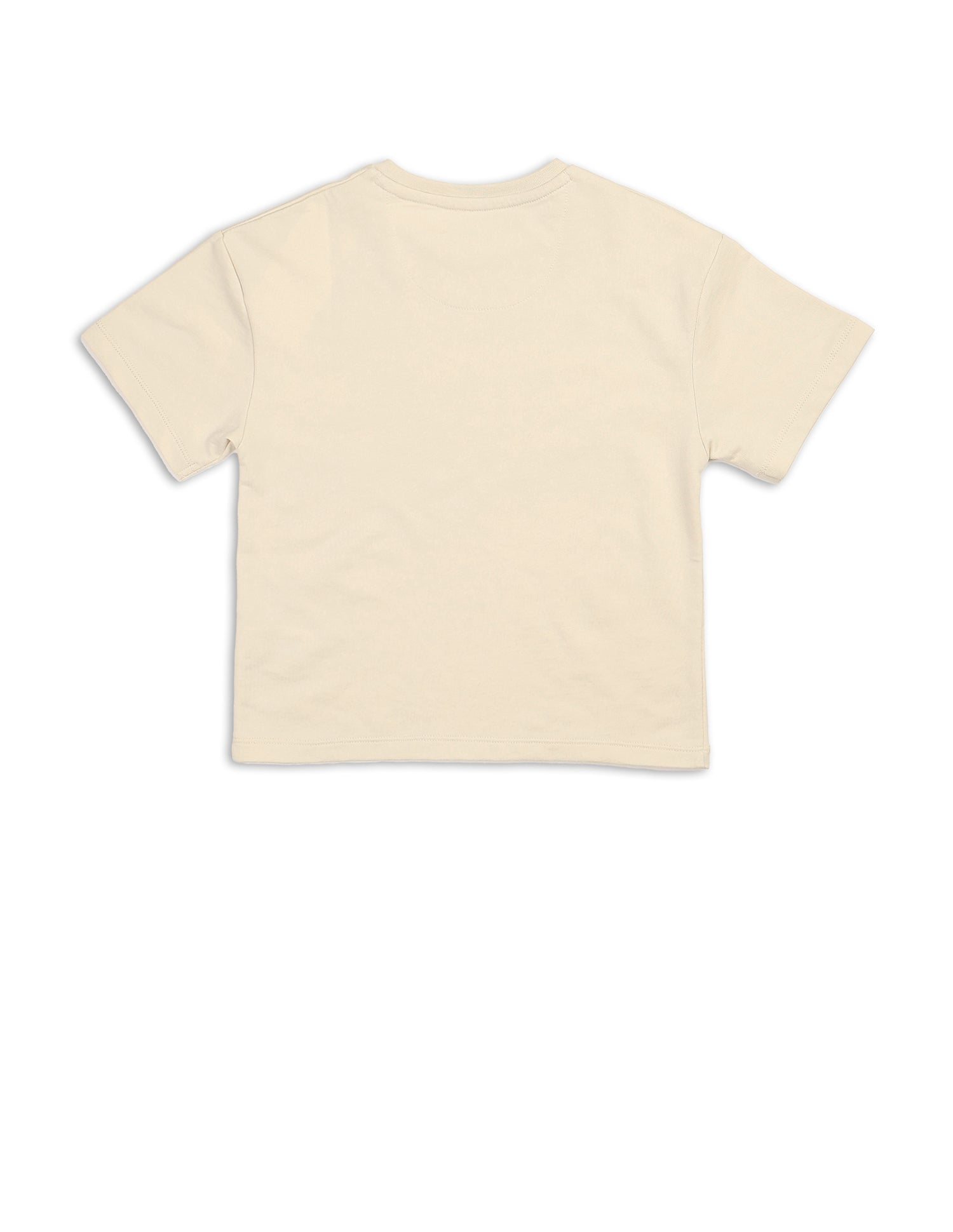 Boys Graphic Printed Boxy Fit T Shirt Beige - U.S. POLO ASSN. | Large