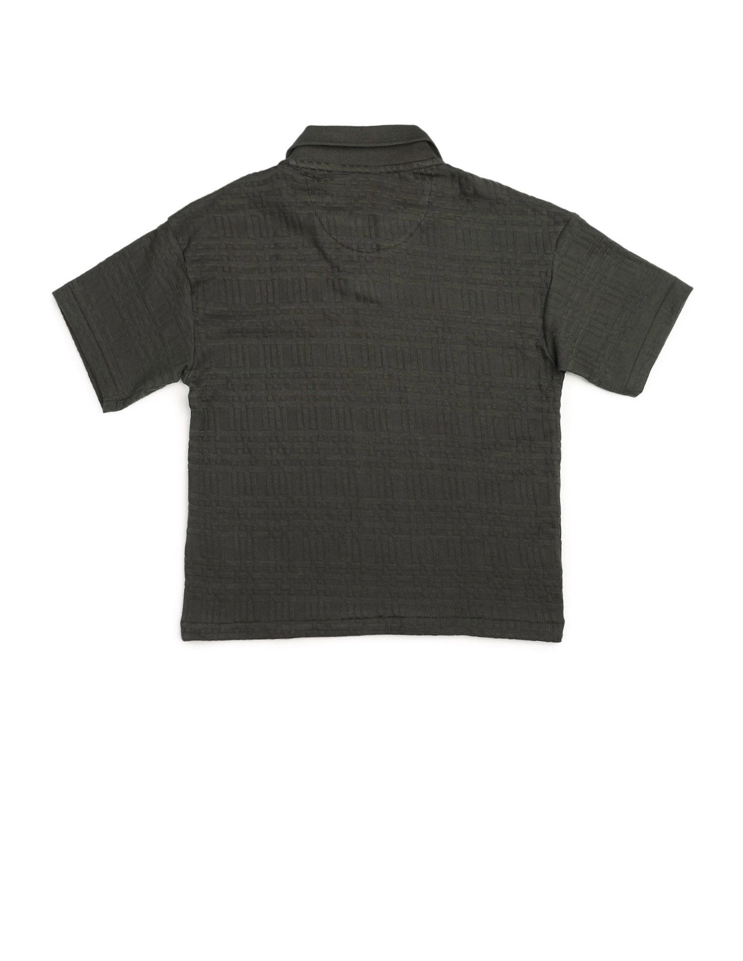 Boys Textured Boxy Fit Polo Shirt Olive - U.S. POLO ASSN. | Large