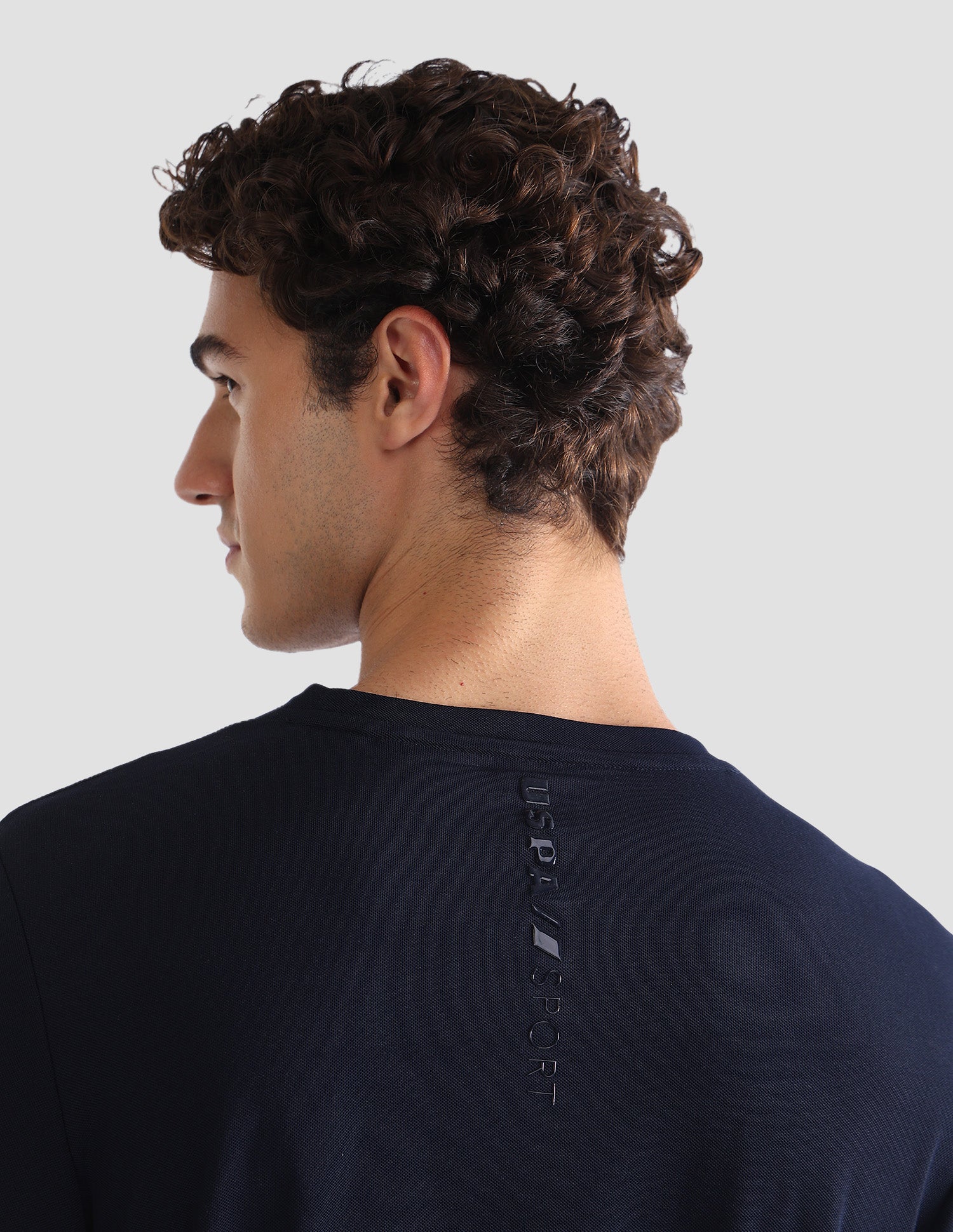 Solid Slim Fit Active T-Shirt Navy - U.S. Polo Assn. India | Large