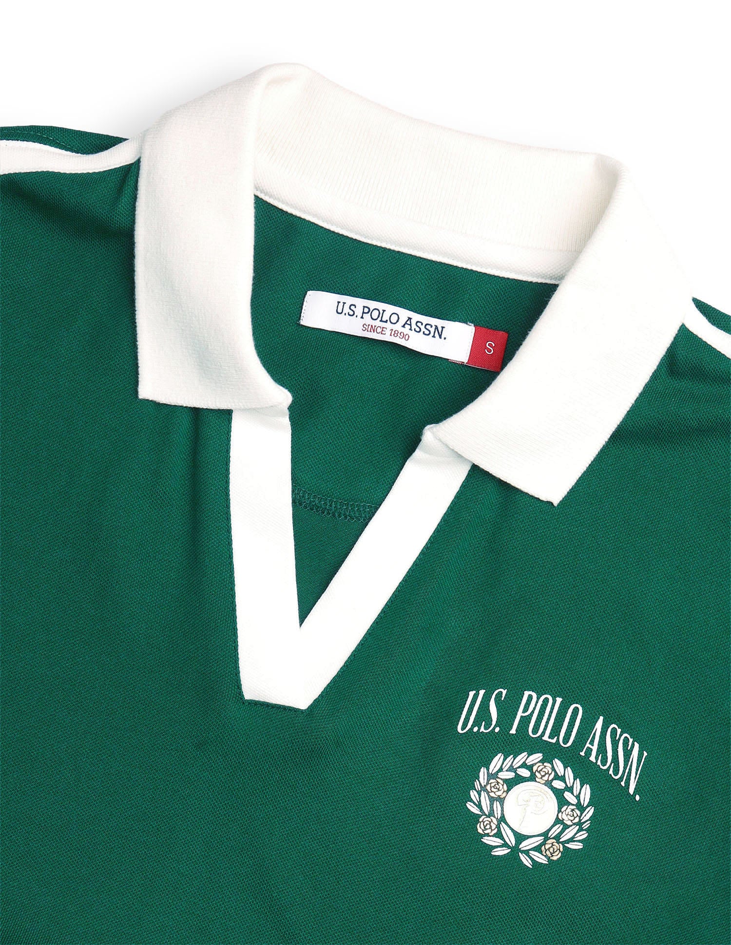 Solid Regular Fit Polo Shirt Green - U.S. Polo Assn. India | Large