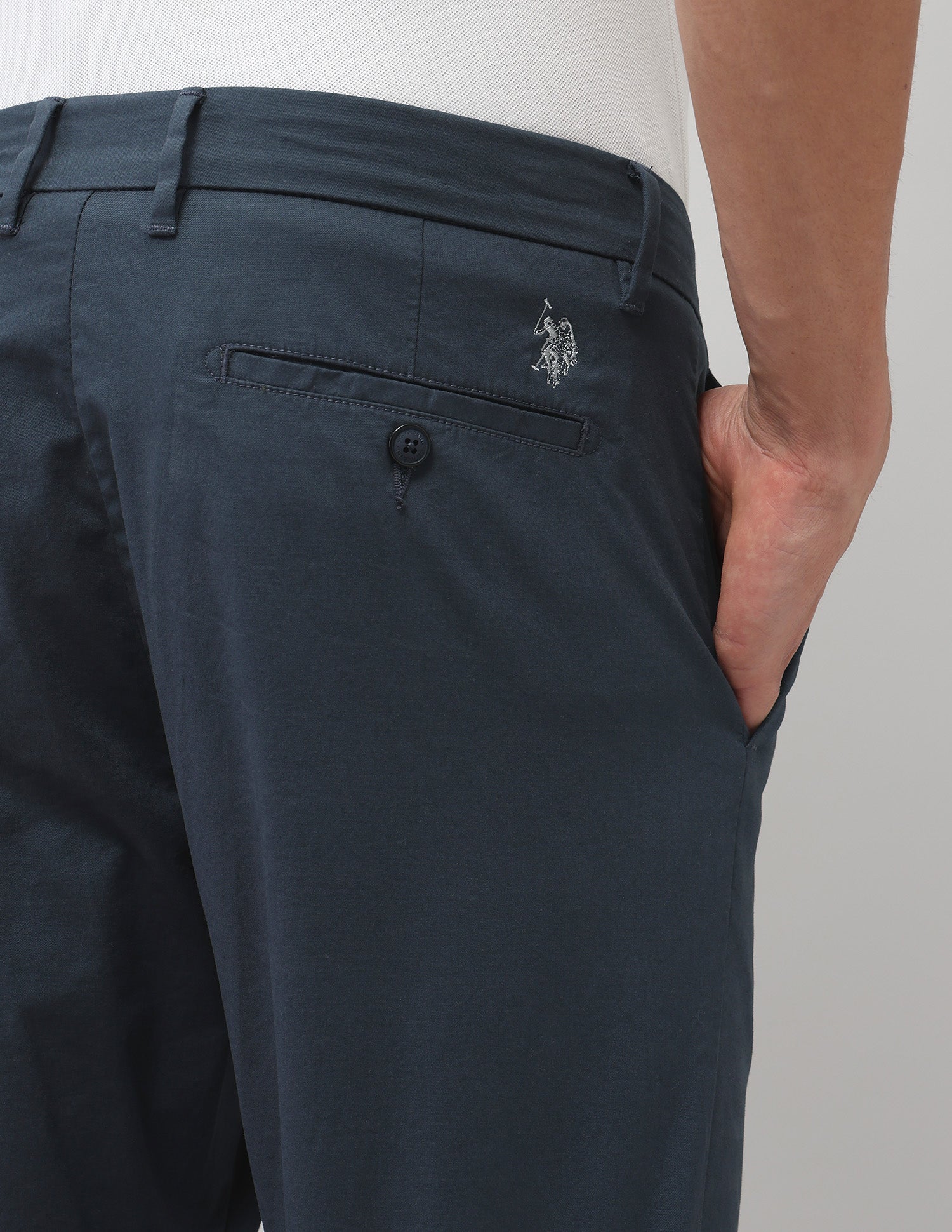 Twill Slim Fit Trouser Navy - U.S. Polo Assn. India | Large