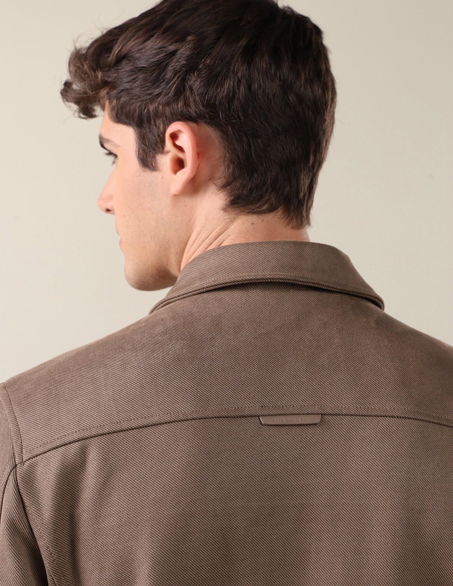 Solid Regular Fit Bomber Jacket Brown - U.S. Polo Assn. India | Large