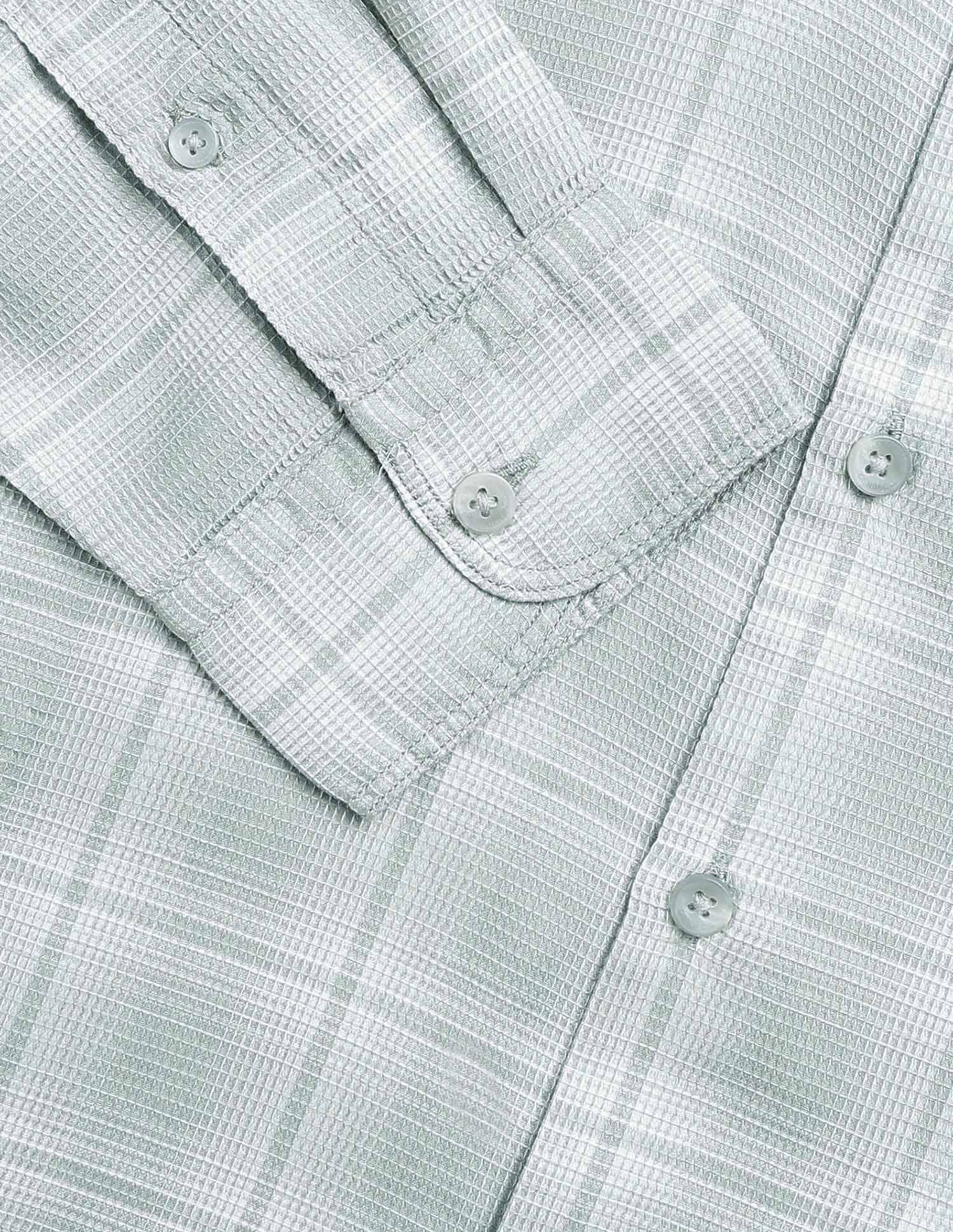 Dobby Regular Fit Shirt Light Green - U.S. POLO ASSN. | Large