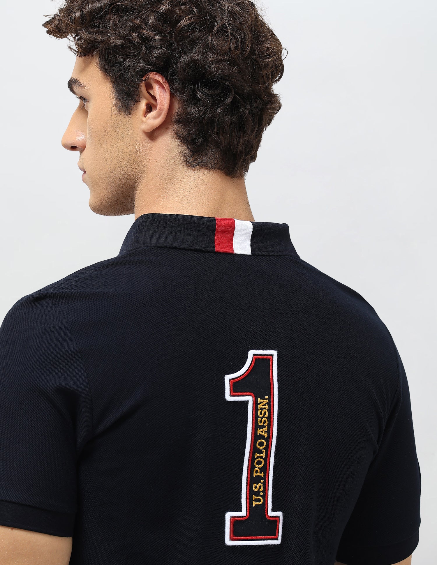 Colourblocked Slim Fit Polo Shirt Navy - U.S. Polo Assn. India | Large