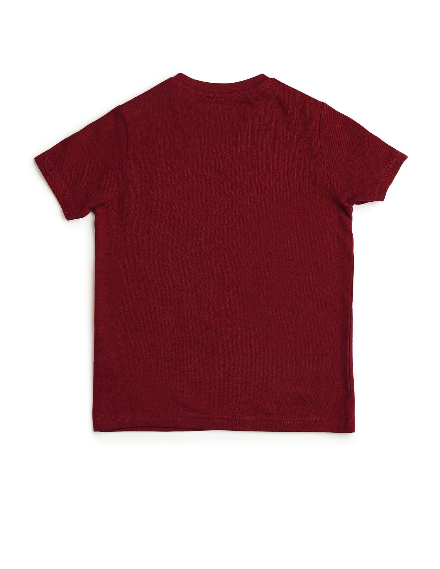 Boys Graphic Printed Pure Cotton T Shirt Maroon - U.S. POLO ASSN. | Large