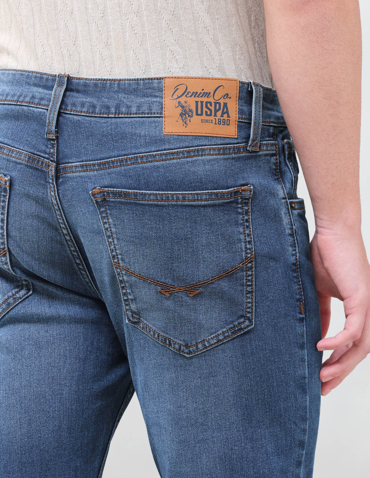 Brandon Slim-Tapered Fit Blue Jeans Indigo - U.S. Polo Assn. India | Large